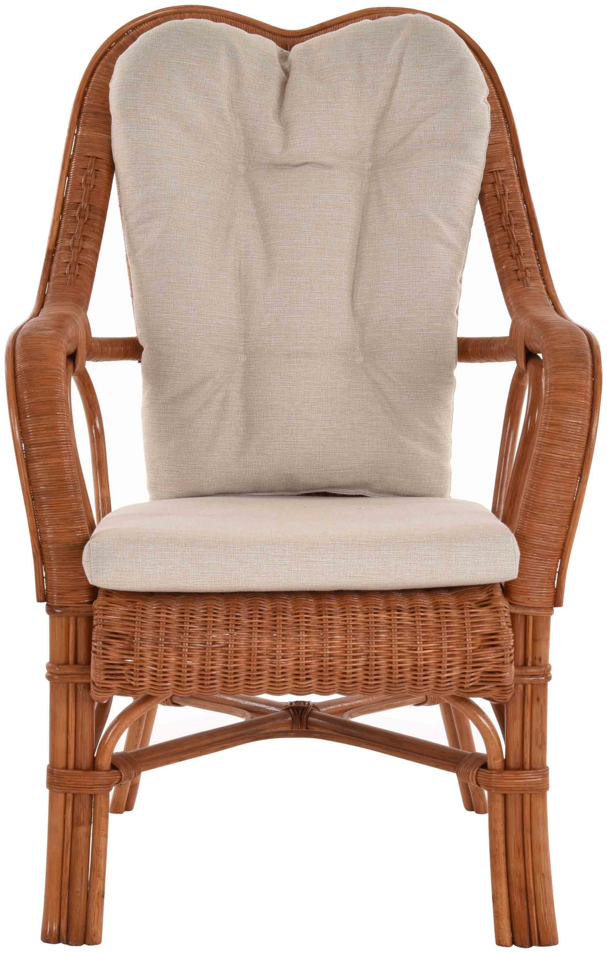 2er-Set), Rotbraun Harrison Rattansessel Krines Loungesessel hohe Set/2 mit Armlehne Rückenlehne Wintergartensessel (2-St., Home Wintergarten Rattan