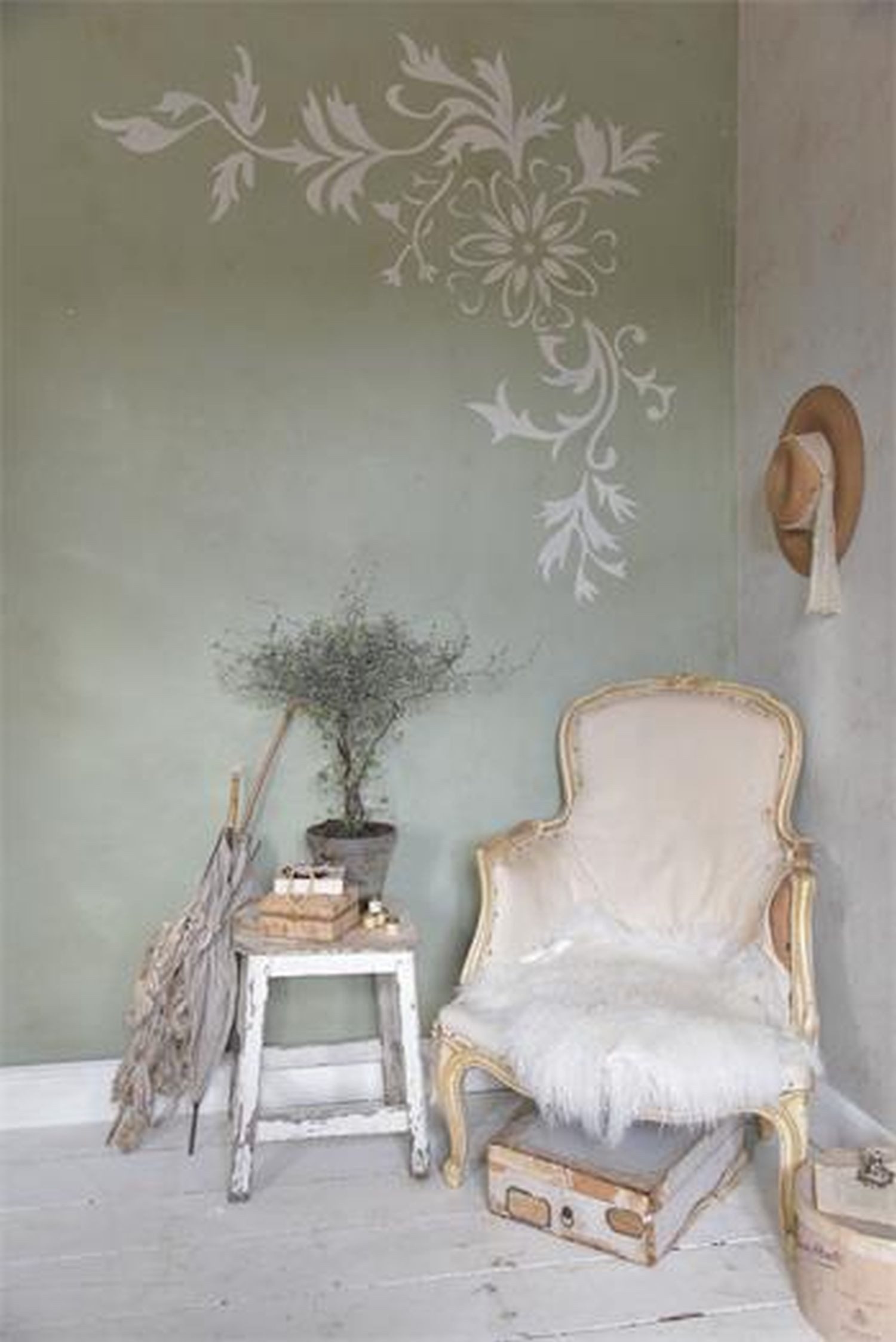 Vintage Paint Motivschablone Wandschablone XXL Ornament 3D Schablone Möbel 250 cm Wiederverwendbar, Wiederverwendbar