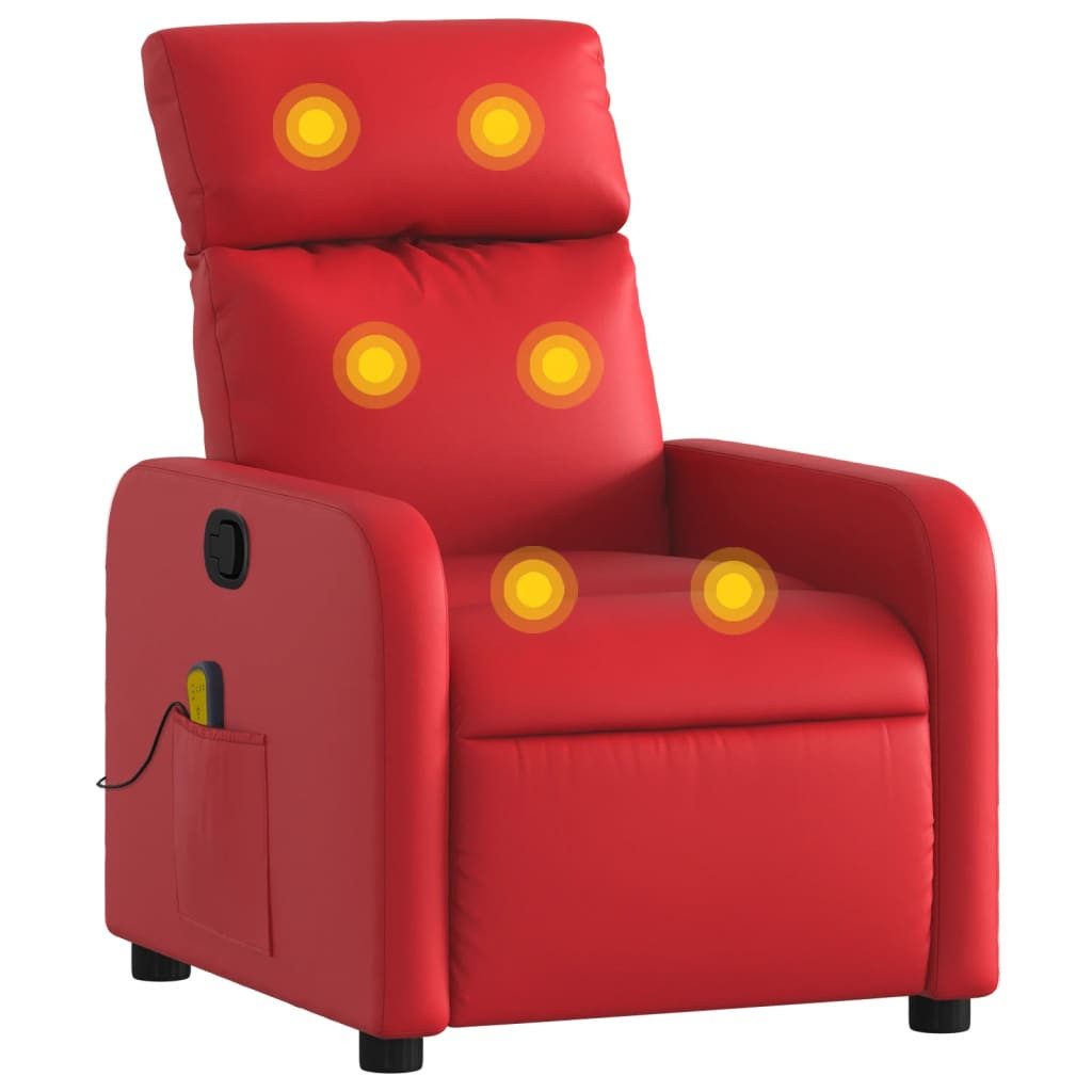 vidaXL Sessel Massagesessel Rot Kunstleder (1-St) günstig online kaufen
