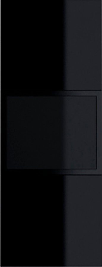 Helio schwarz/schwarz 91 Höhe cm Helvetia Hängevitrine Glas