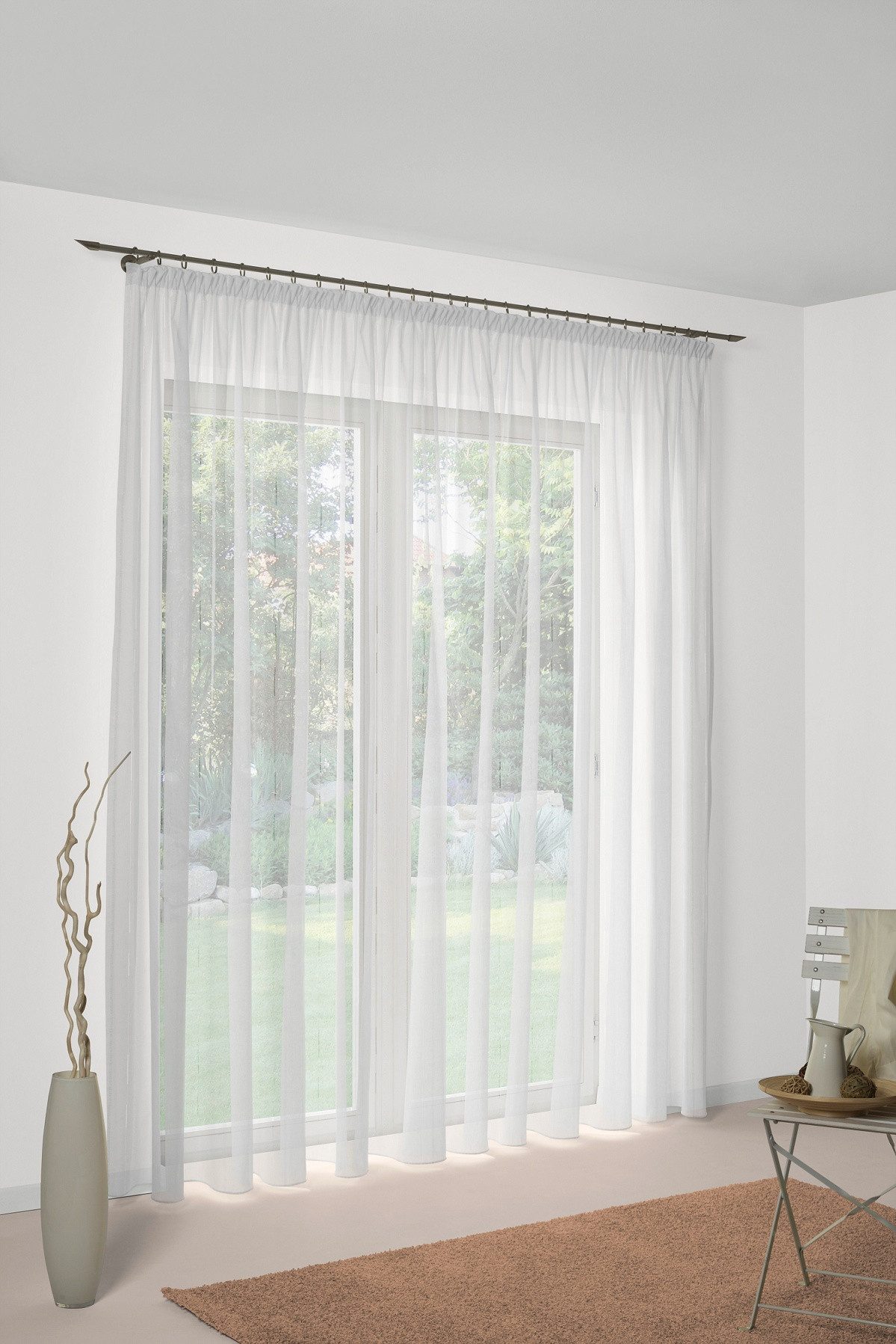 Wirth Gardine Undine (1 St), Faltenband, halbtransparent