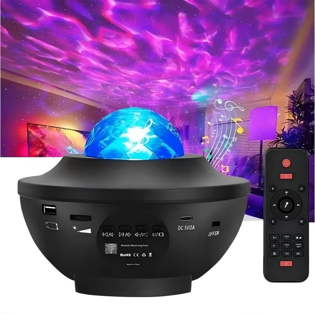 feinlux LED Nachtlicht LED Sternenhimmel Projektor Galaxy Light, LED fest integriert, Kaltweiß, für Kinder und Erwachsene, Zimmerdekoration
