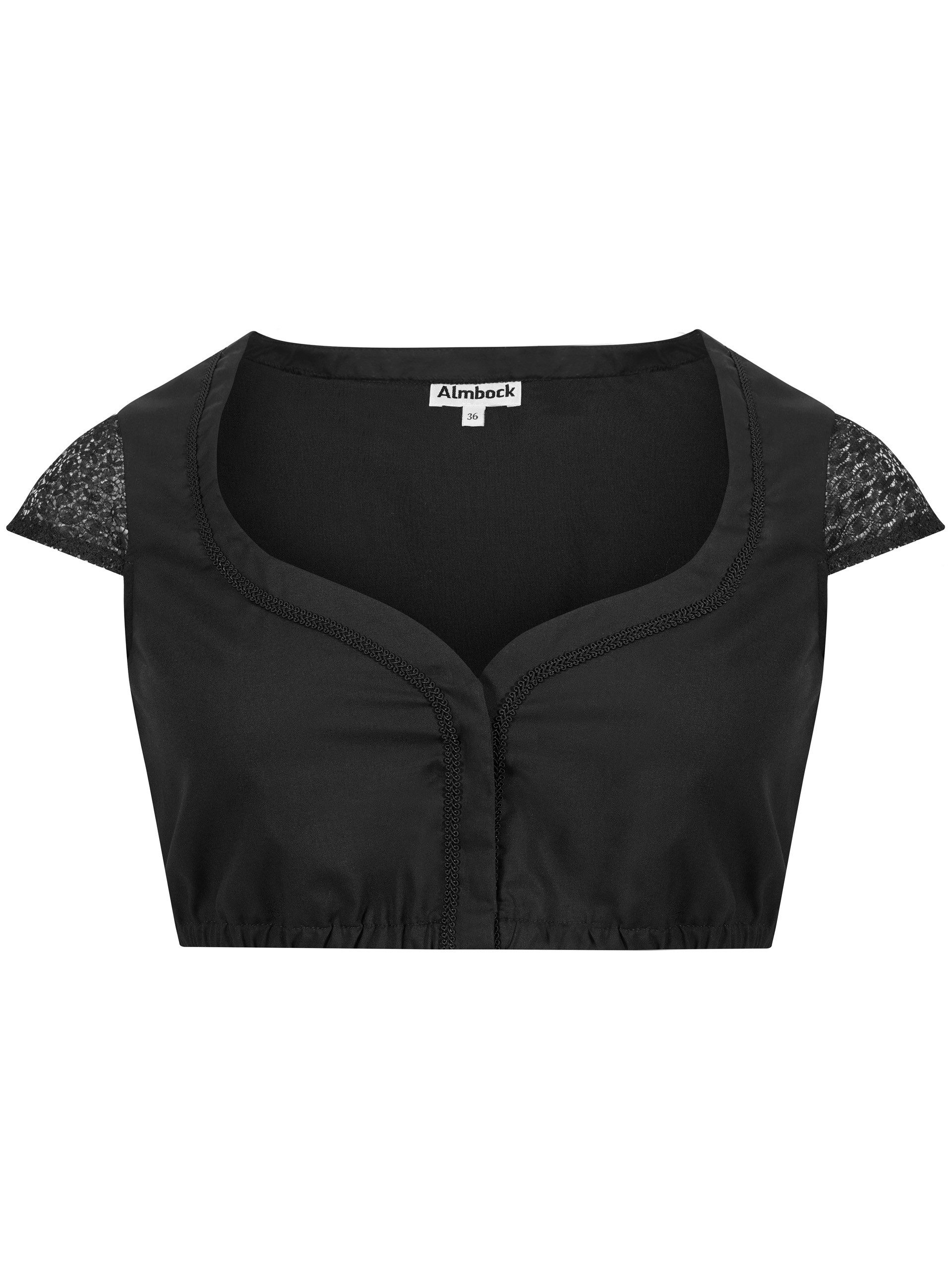 Almbock Dirndlbluse Almbock Dirndlbluse Silka schwarz (exclusive) (1-tlg)