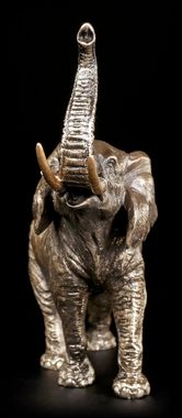 Figuren Shop GmbH Tierfigur Elefanten Figur - Laufend bronziert - Veronese - Tier Dekoration