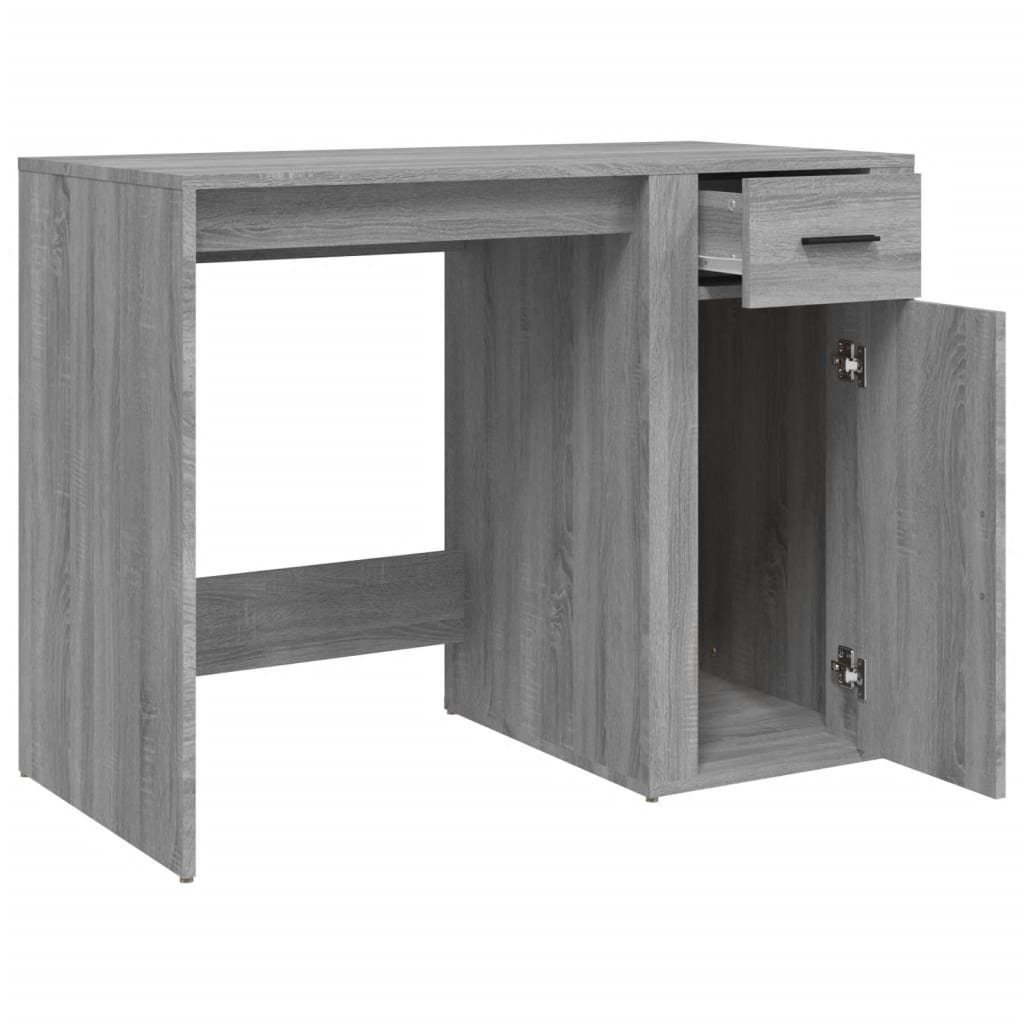 vidaXL Schreibtisch Schreibtisch Holzwerkstoff Sonoma Sonoma 100x49x75 Sonoma Grau | Grau Grau cm