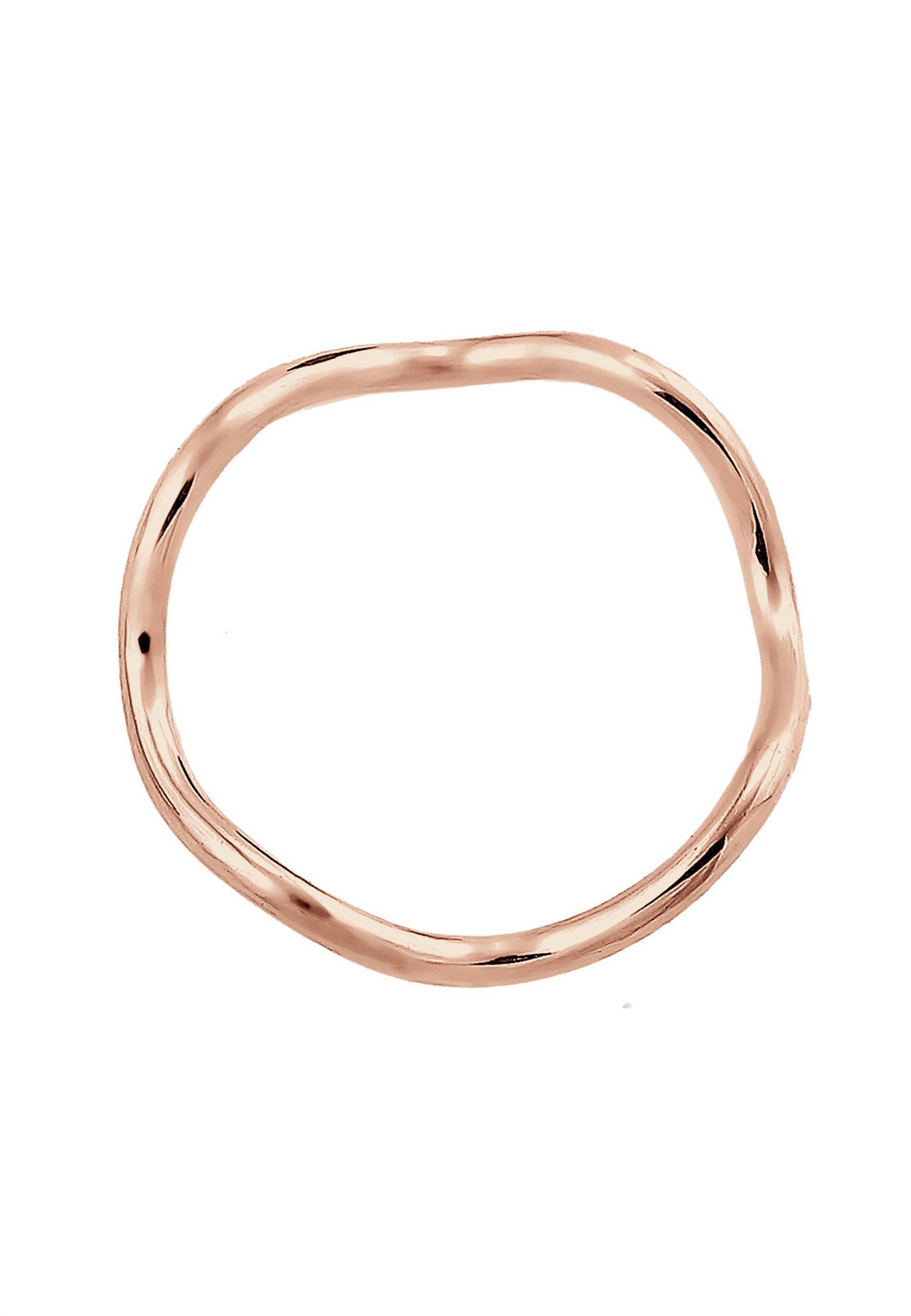 Wellen Minimal 925 Wellen Geo Fingerring Rosegold Silber, Elli Sterling