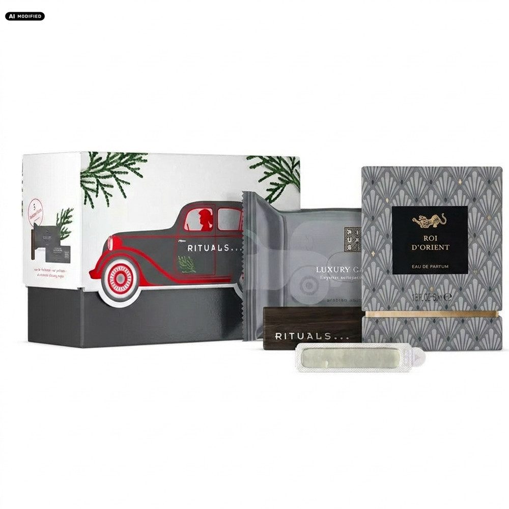 Rituals Pflege-Geschenkset Rituals Homme Car Gift Set und Roi d’Orient Duft Duo, Maskulines Autoparfum und Eau de Parfum in einem Geschenkset