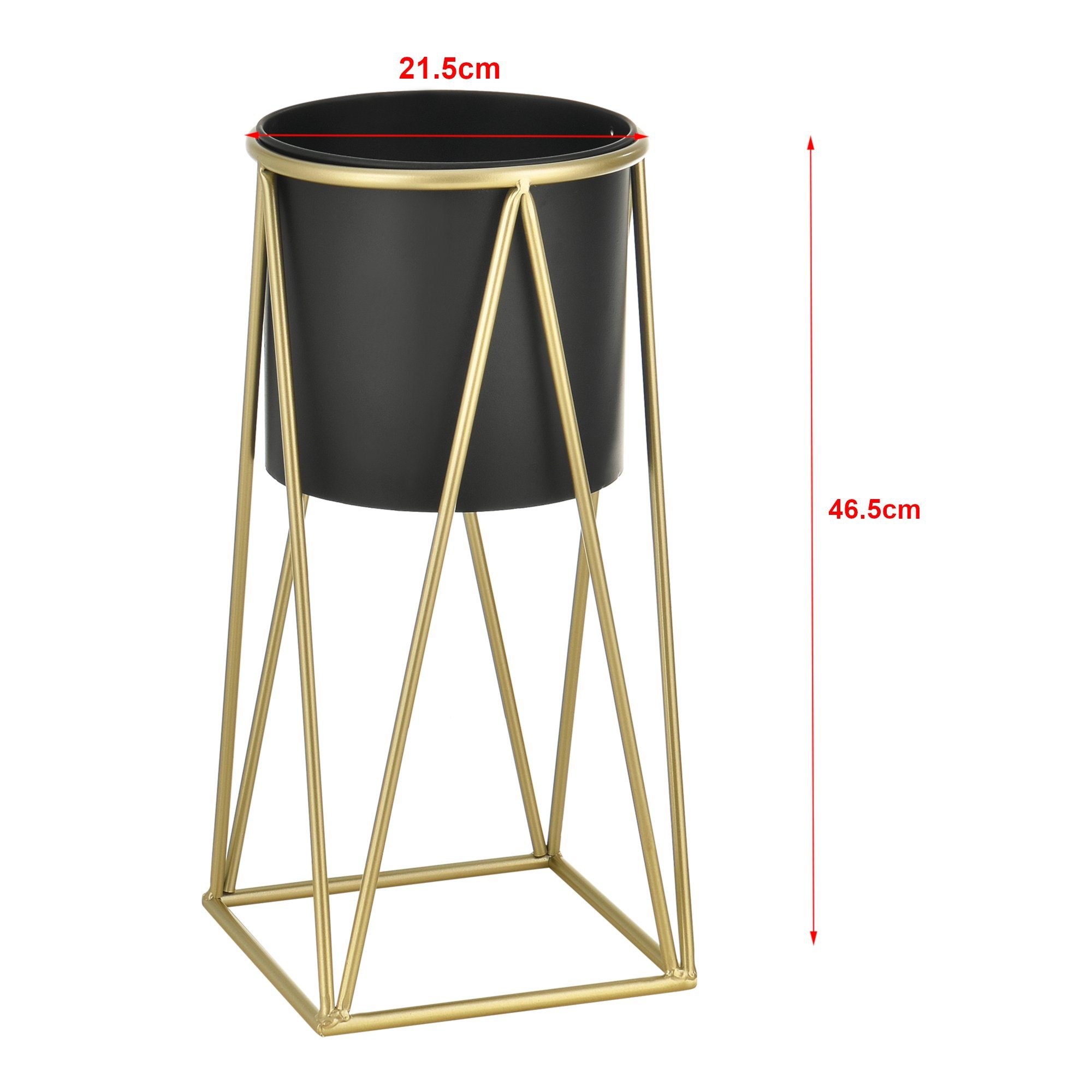 en.casa Blumenständer (2 St), »Lennik« Pflanzständer im 2er Set Metall Messingfarben