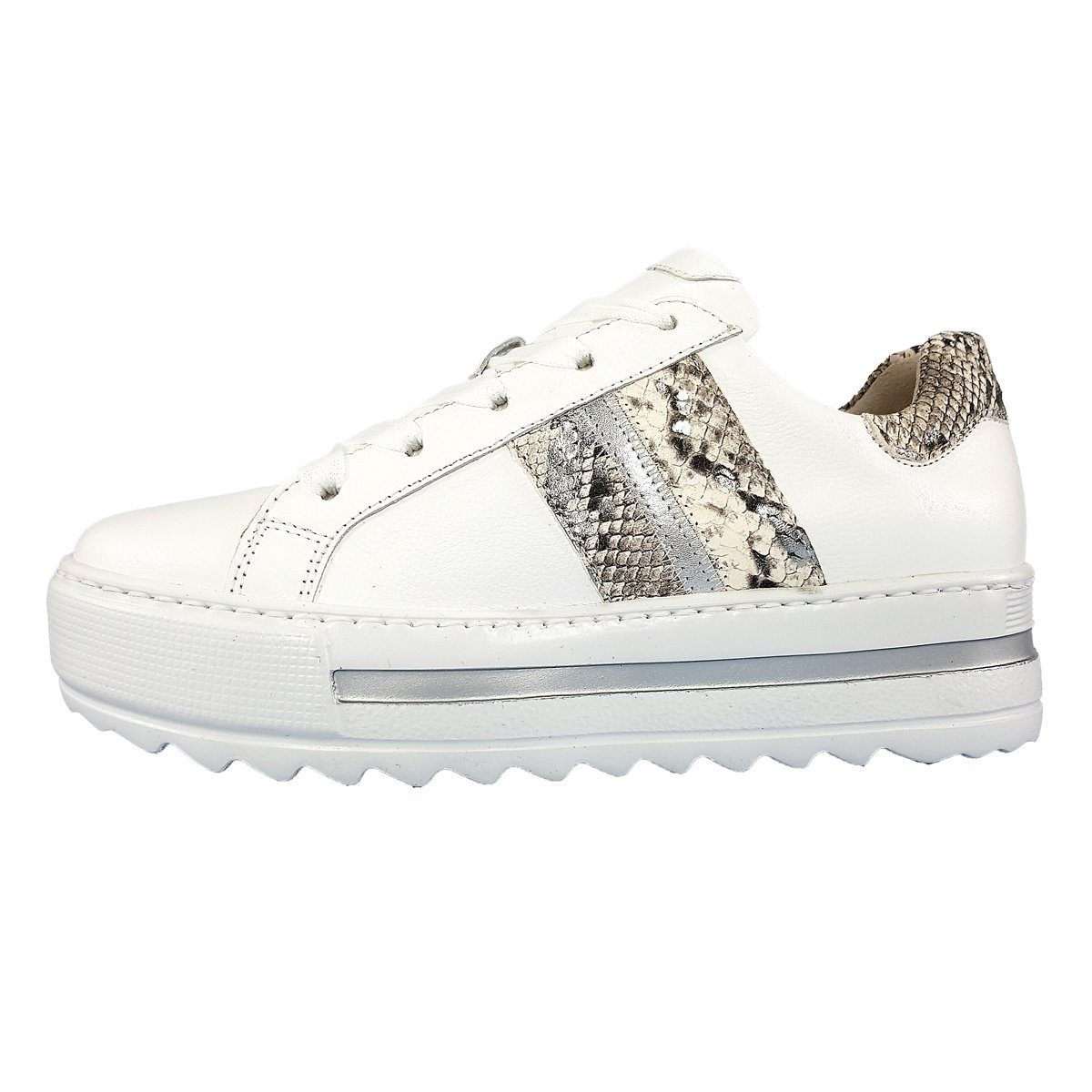 Sneaker weiss/creme/silber Schnürschuh Gabor