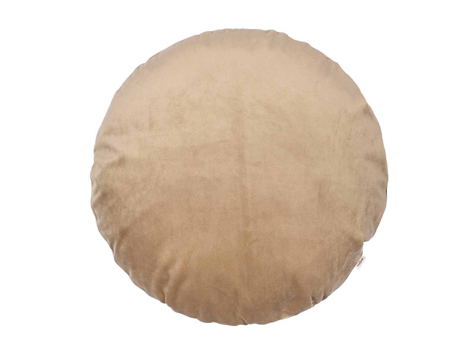beties Kissenbezug Samt&Sonders, (1 Stück), Kissenhülle rund ca. 80 cm Samtkissen warm + weich Braun-beige