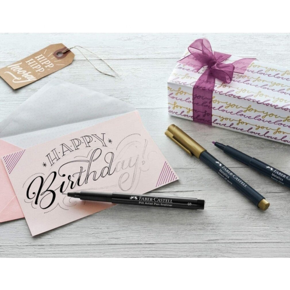 Faber-Castell Fineliner 12 Handlettering-Set farbsortiert
