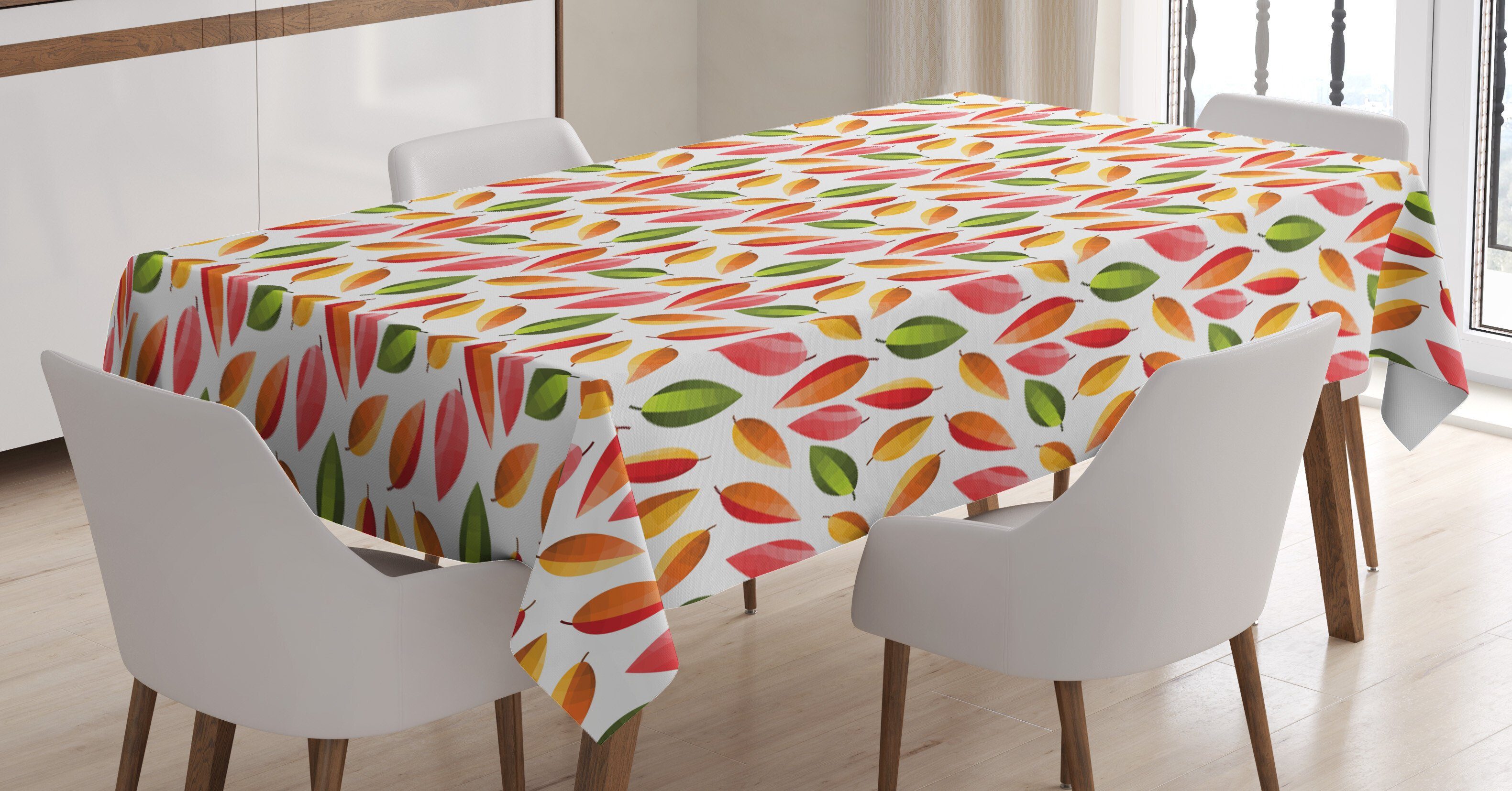 Außen geeignet Bereich Farben, Klare Zweige Abakuhaus Farbfest Waschbar Herbst-Blatt Espe Für den Tischdecke