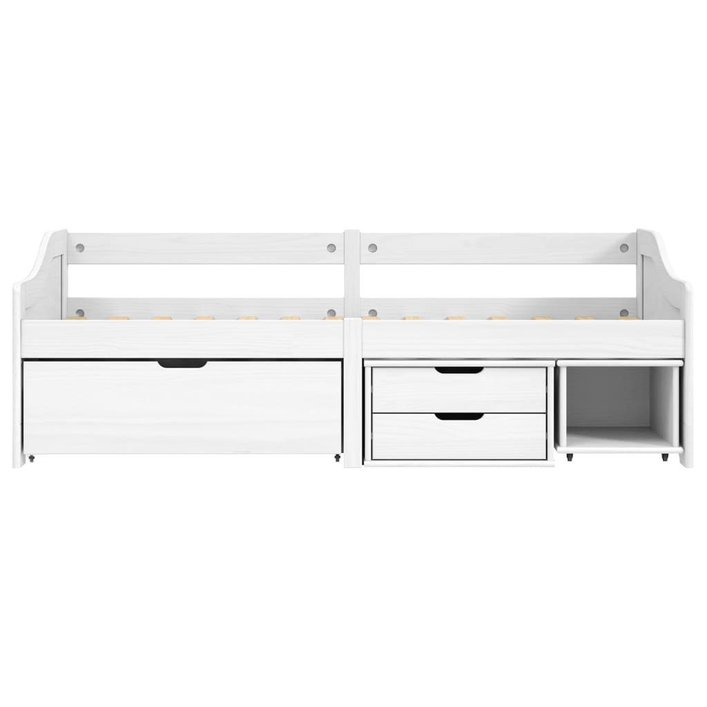 vidaXL Bett Tagesbett mit 3 Schubladen IRUN Weiß 90x200cm Massivholz Kiefer