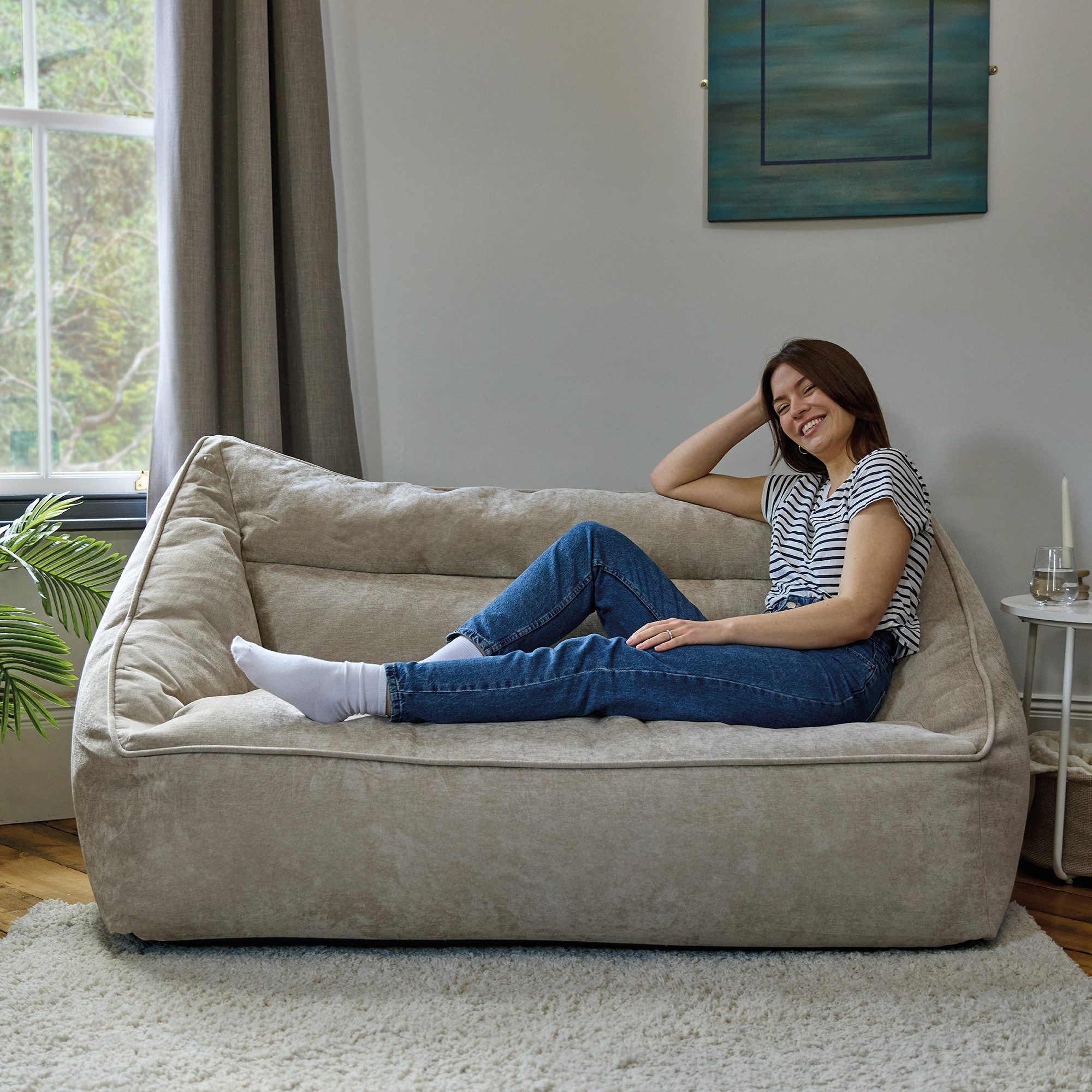 icon Sitzsack Sofa aus Chenille „Cecilia", günstig online kaufen