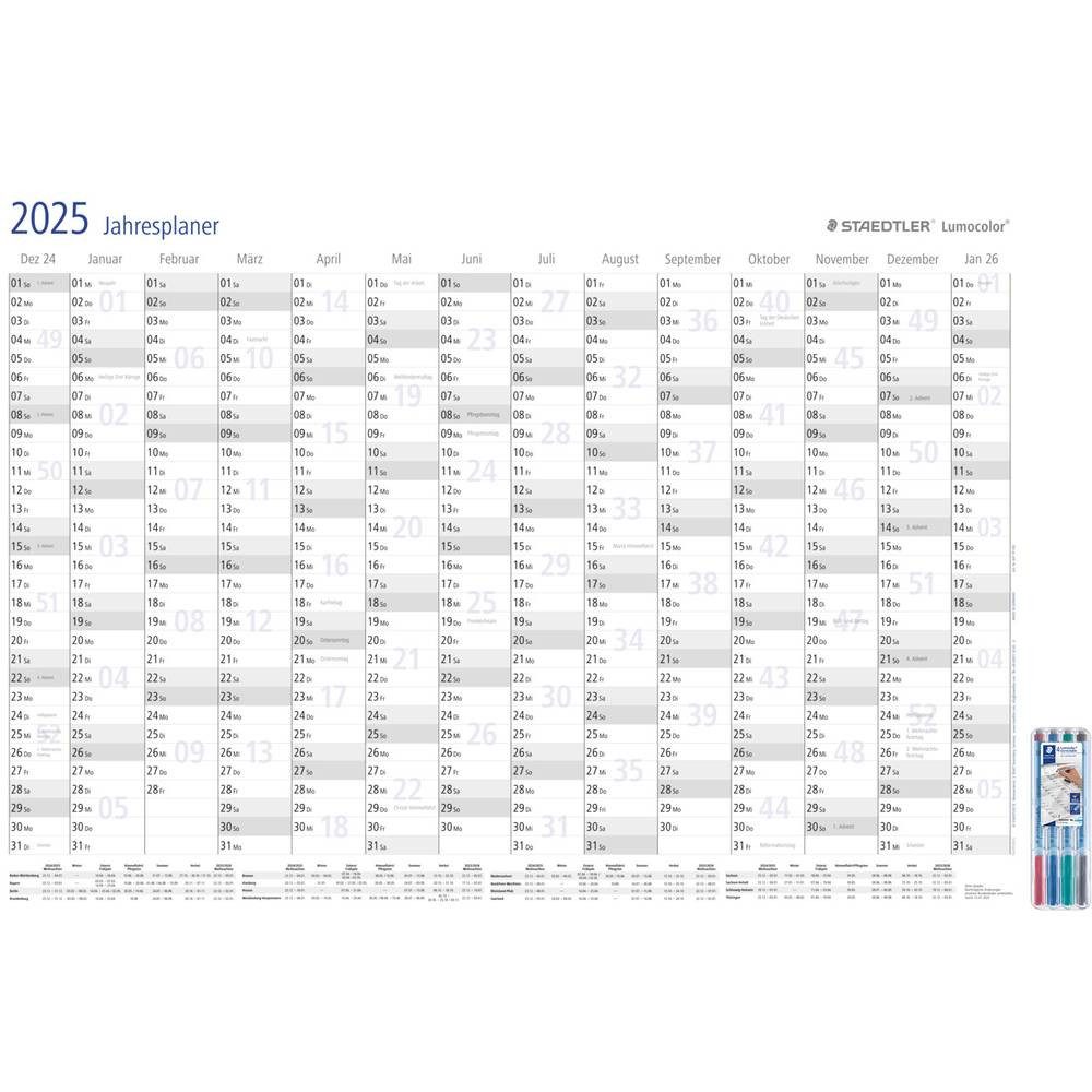 STAEDTLER Настенный календарь 641 YP-1DE+305F WP4-1