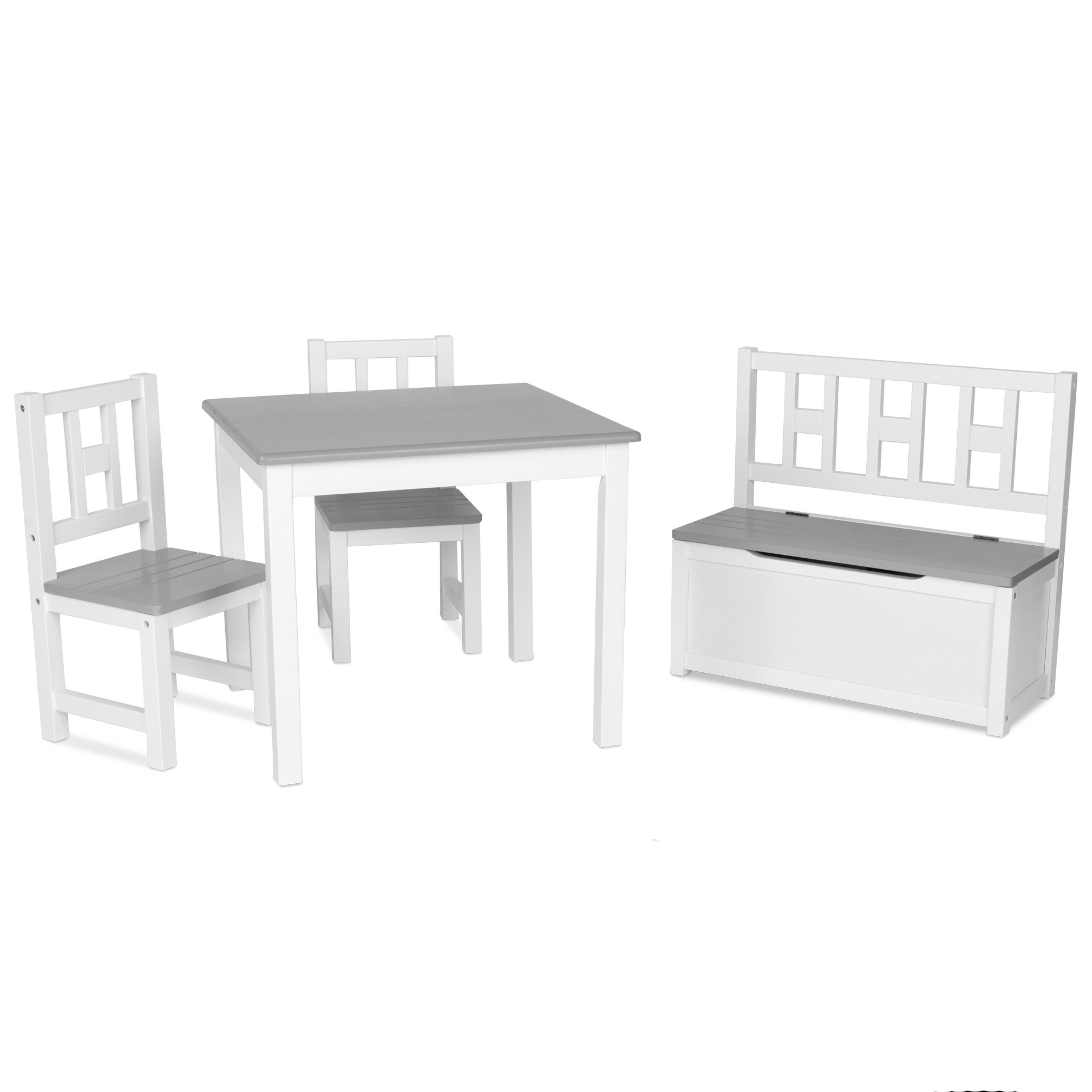 ib style Kindersitzgruppe Luca Colors silvergrey Kindermöbel, (4-tlg), Speichel-und schweißfest empfohlen ab 3 Jahre