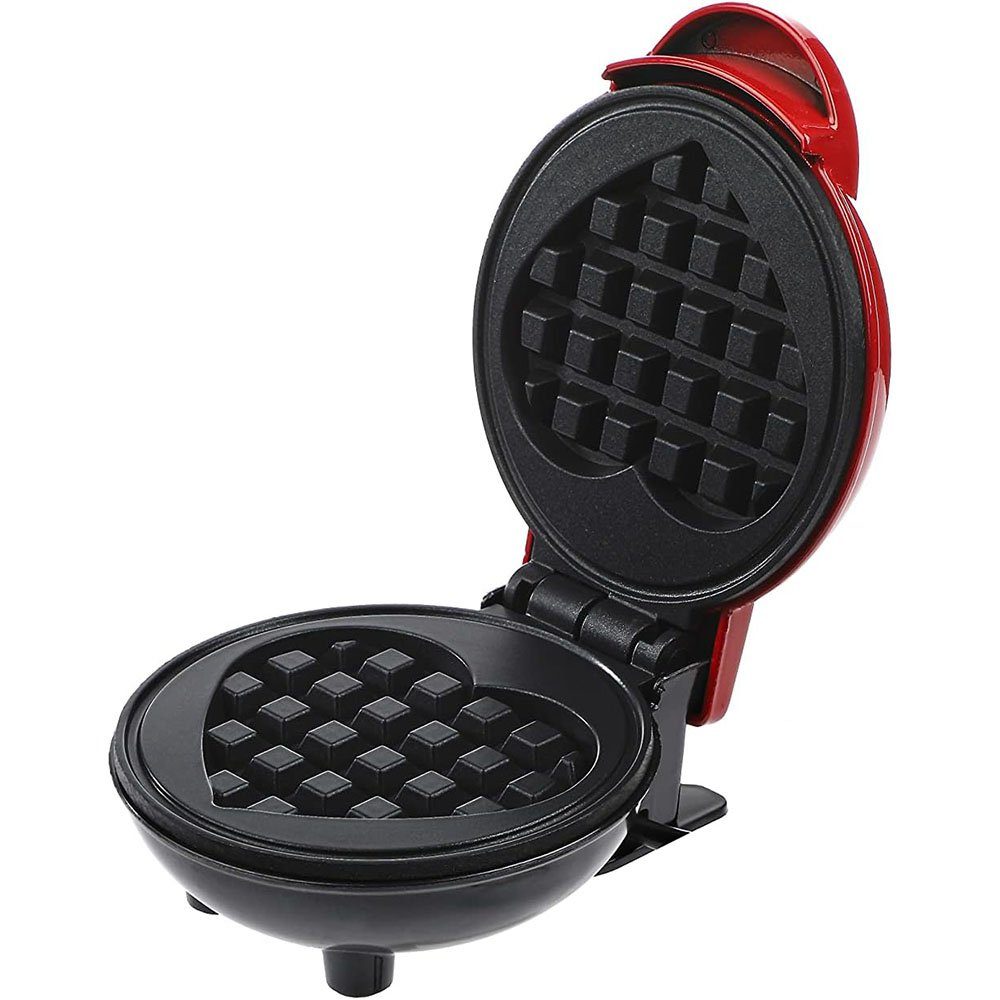 MOUTEN Sandwichmaker Antihaftbeschichtung mit Waffeleisen Mini-Herz-Waffeleisen, kleines