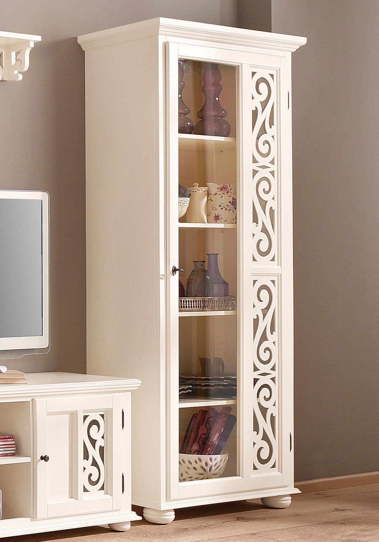 Home affaire Vitrine Arabeske mit Fräsungen günstig online kaufen