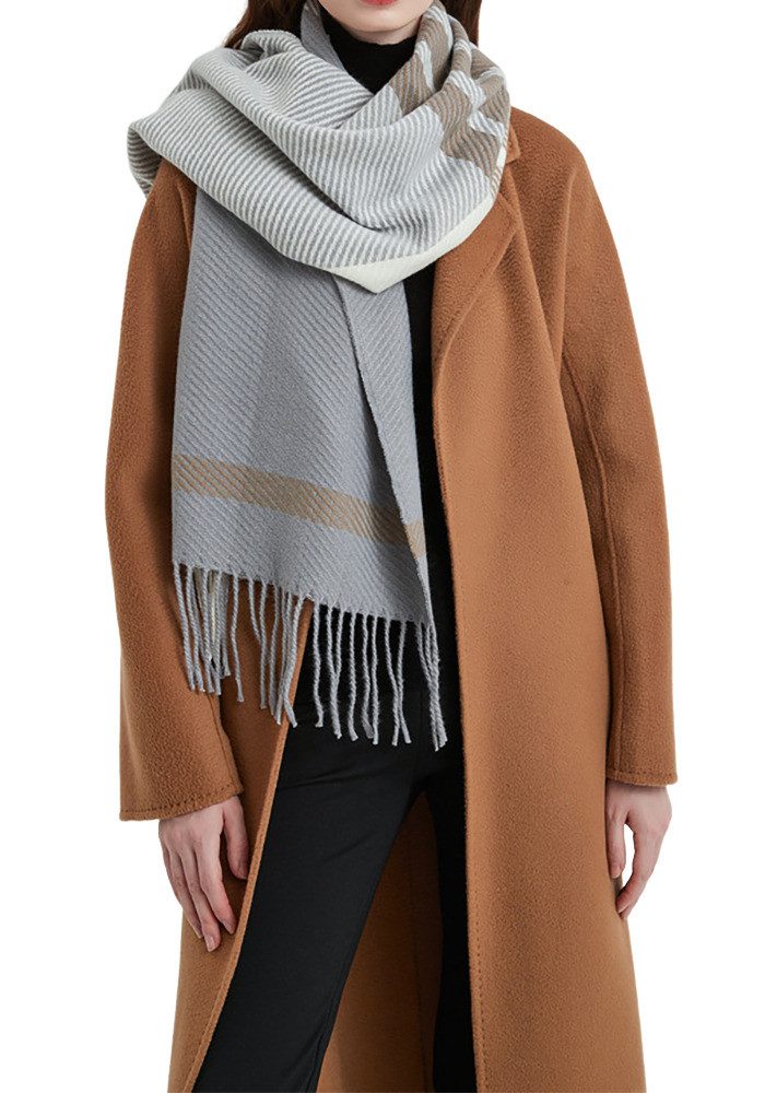 THE FASHION HOUSE Modeschal Damen Schal Winter Herbst kariert in Übergröße günstig online kaufen