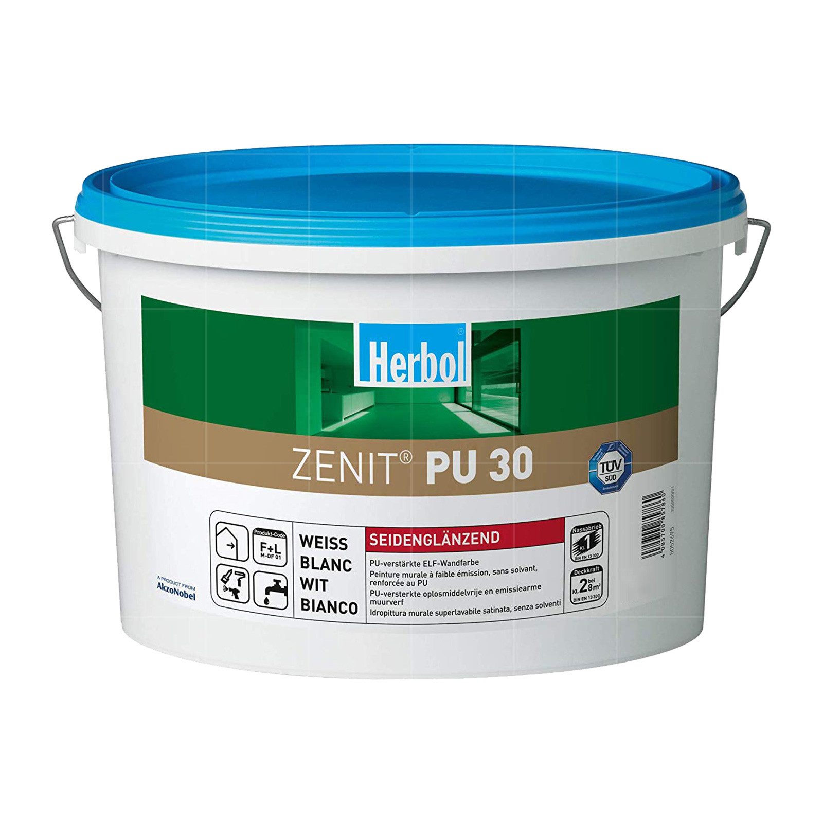 Herbol Wandfarbe Zenit PU 30 - 12.5 Ltr (Weiss)
