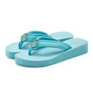 LASCANA Sandale, Badeschuh, Pantolette, Badelatsche, Flip Flop, Sommerschuh, Badezehentrenner Zehentrenner mit Ringapplikation "Italy" VEGAN