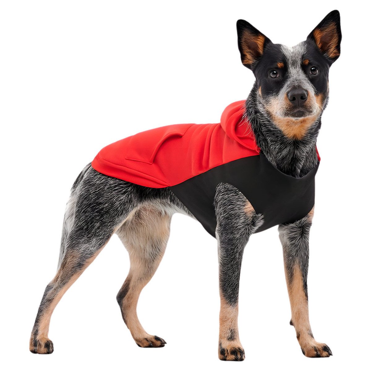 Goo-eez Hundepullover Hundepullover Kangaroo Fleece rot/schwarz