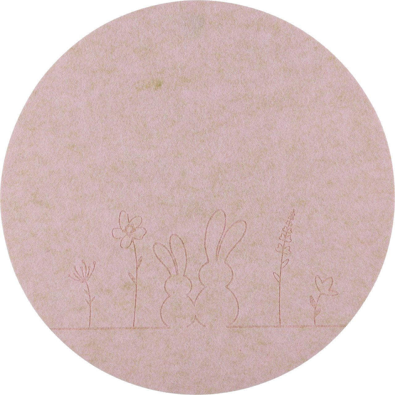 Rodermund Osterfigur Deko-Untersetzer Tisch Hasenmotiv aus Filz Ø 33 cm