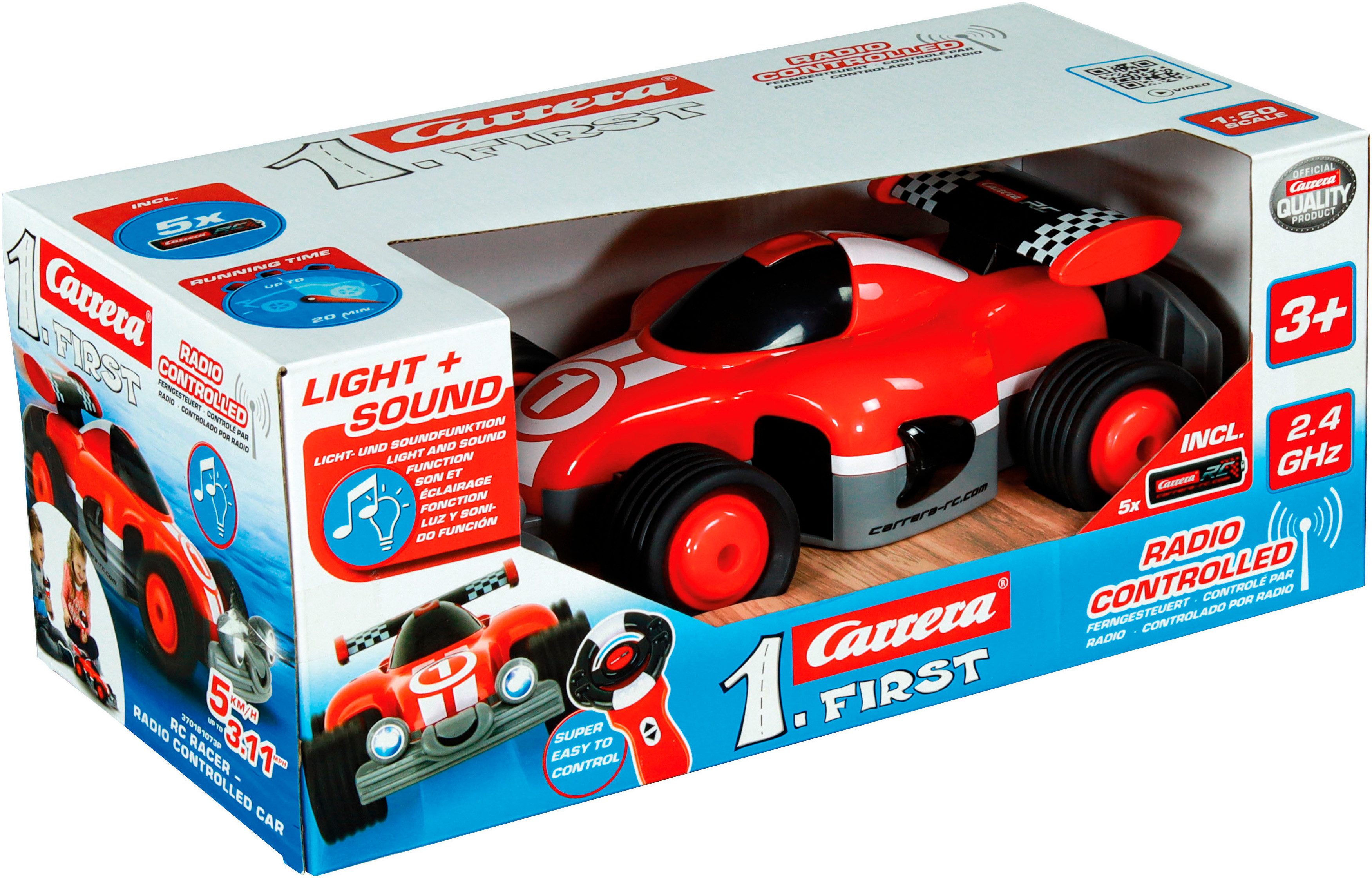Carrera® RC-Auto Carrera® First, First RC Racer, 2,4 GHz, mit Licht- und Soundeffekt