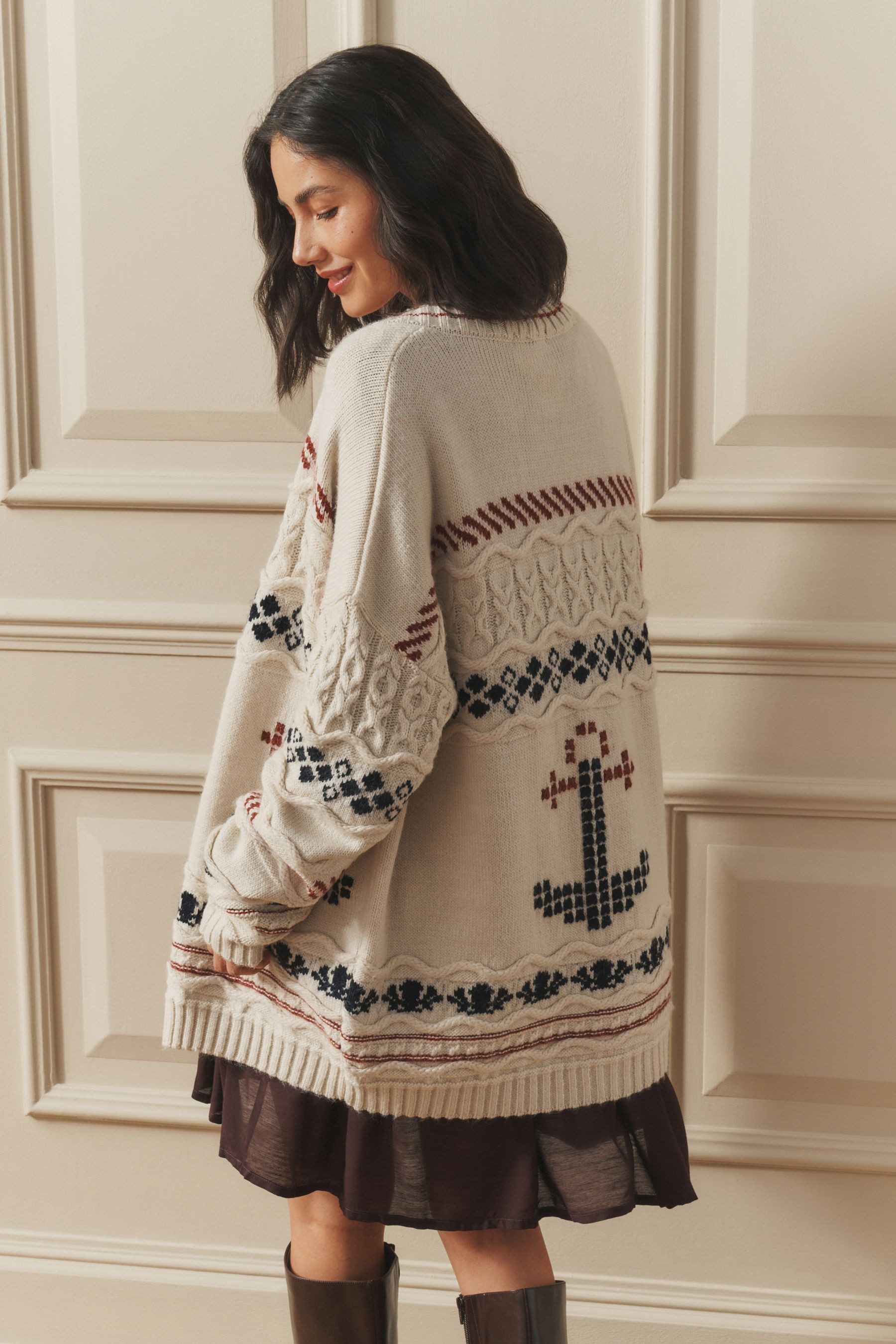 LAURA ASHLEY Strickjacke Laura Ashley Strickjacke mit Anker (1-tlg) günstig online kaufen