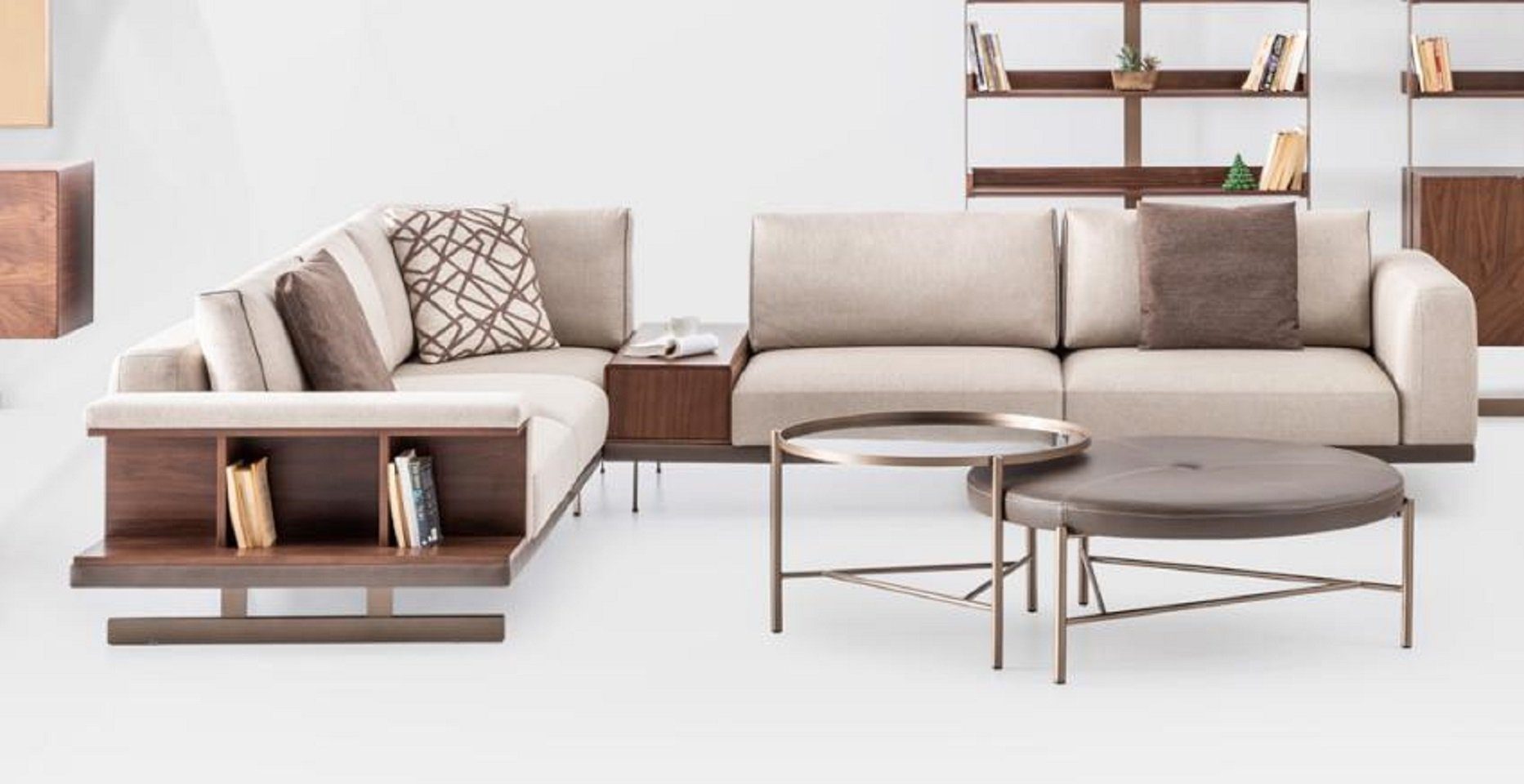JVmoebel Ecksofa Modernes Beiges Ecksofa Luxus L-Form Couch Wohnzimmermöbel, 1 Teile, Made in Europe