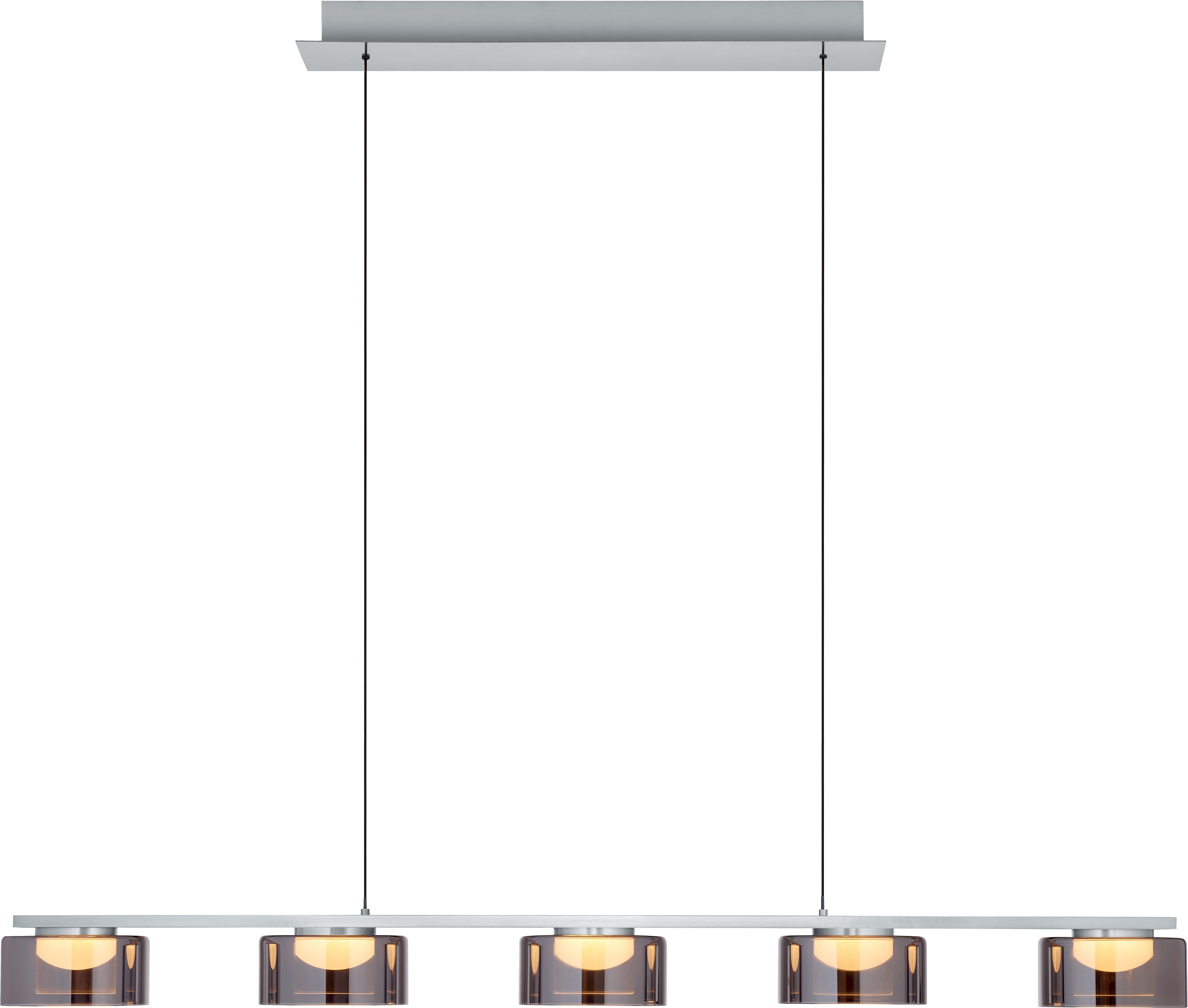 HELL höllisch gutes Licht LED Pendelleuchte DUNE, LED fest integriert, Extra-Warmweiß, B-Link Fernbedienung, Dim to warm, Stufenlos höhenverstellbar