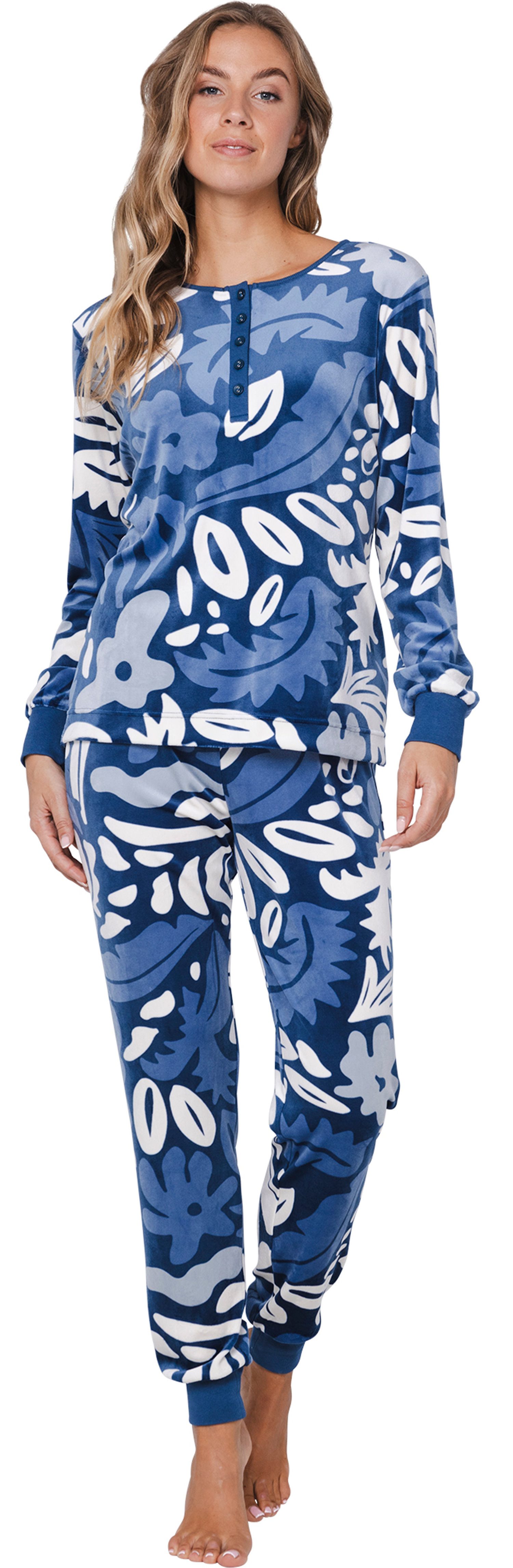 Schlafanzug Kuscheliger Pastunette Damen Nikki Pyjama