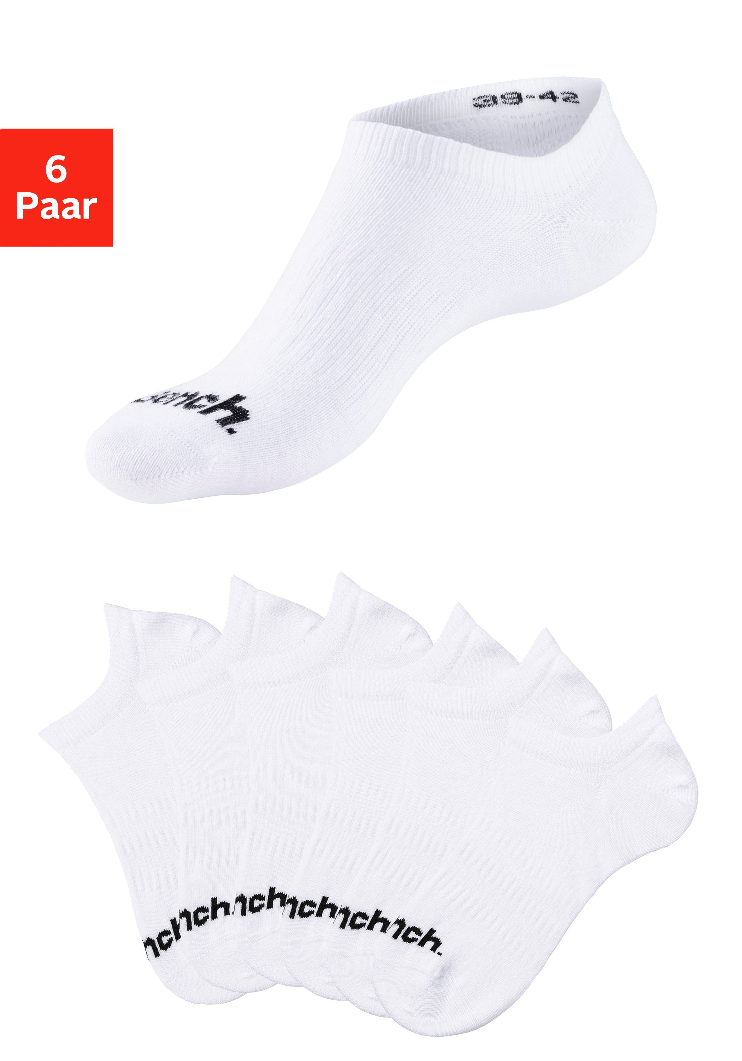 im (Set, Schuh Sportsocken Sneakersocken 6x Bench. verschwinden weiß 6-Paar)