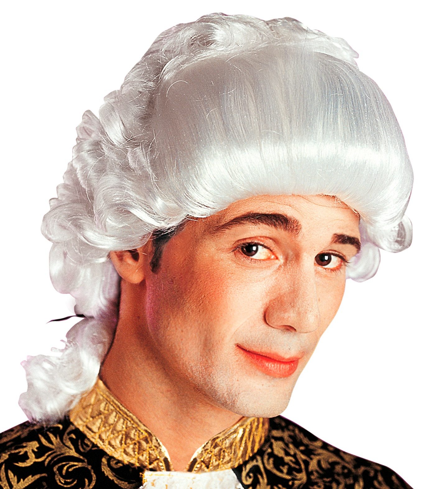 Widmann S.r.l. Kostüm-Perücke Barock Perücke 'Venezianer' für Herren, Weiß