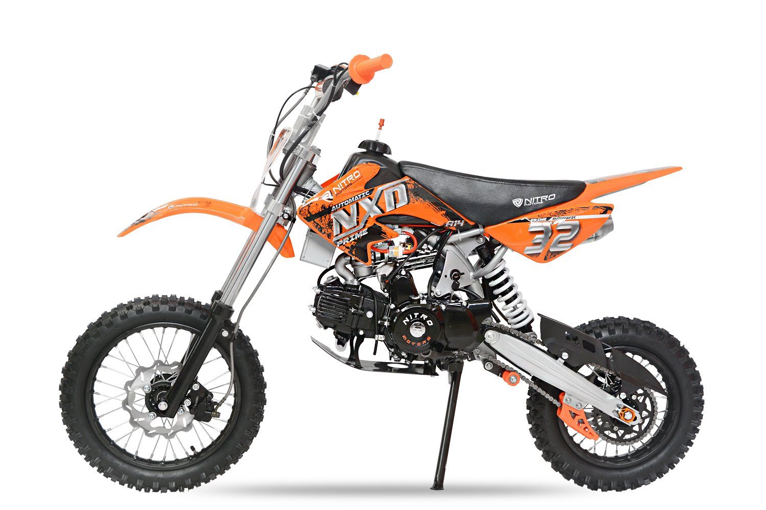 Dirt-Bike Automatik Nitro Motors Pitbike, Orange Crossbike midi 125cc 14/12" Kinder NXD Gang Dirtbike 1
