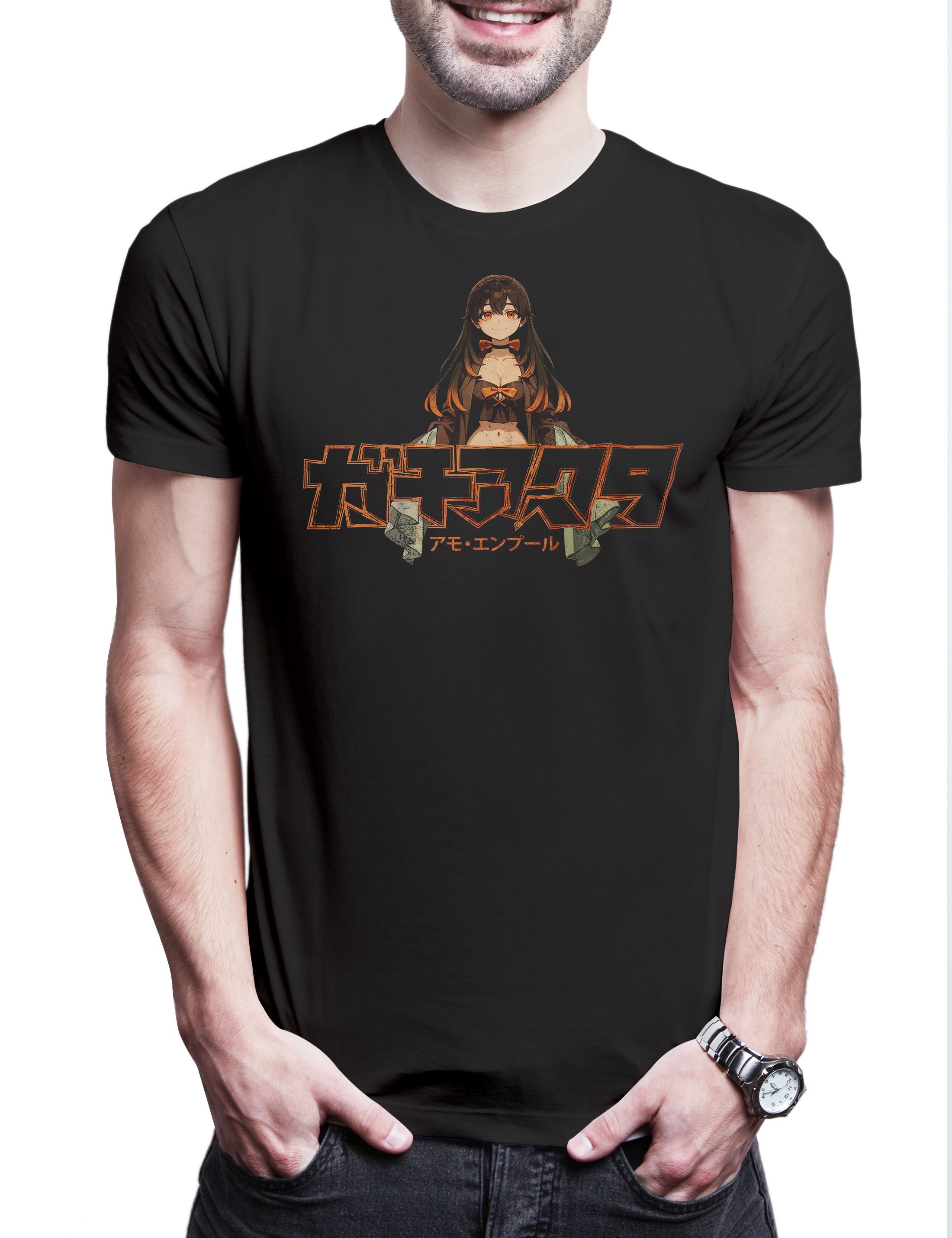 Print-Shirt Amo Empool Herren T-Shirt Zanka Manga Gachiakuta Movie Enjin Rudo