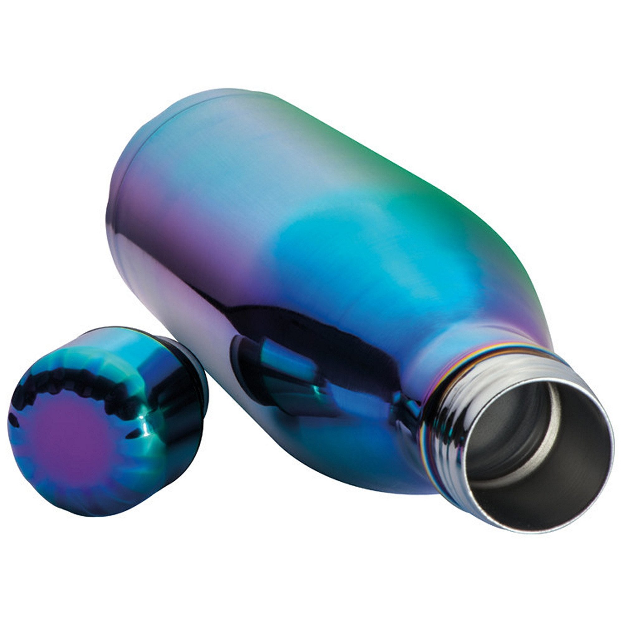 Trinkflasche Edelstahl Trinkflasche / im Licht mit Regenbogenfarbeneffekt / 800ml