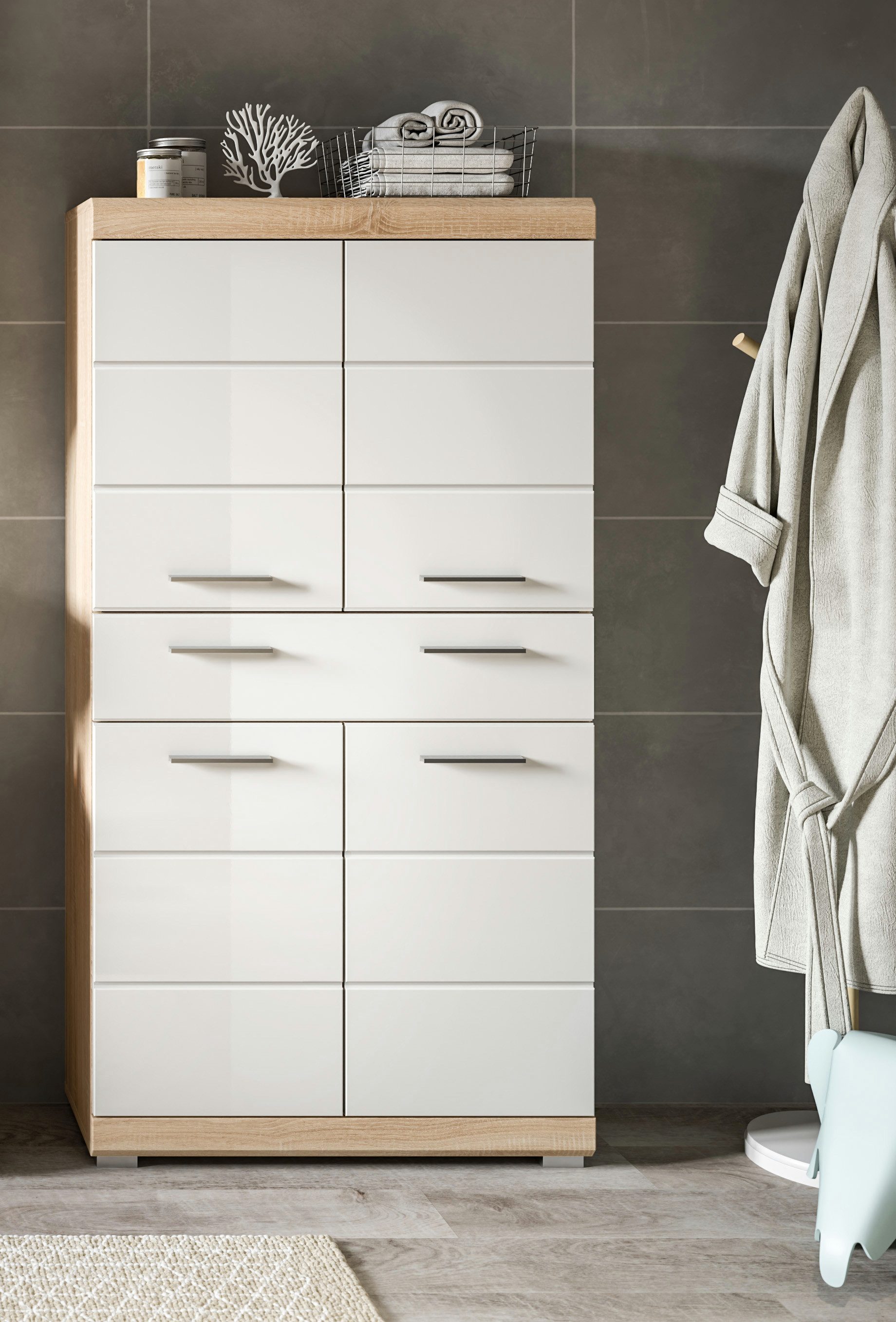 INOSIGN Midischrank SIENA, Breite 74cm, 4 Türen, 1 Schubkasten, 4 Fächer, M günstig online kaufen