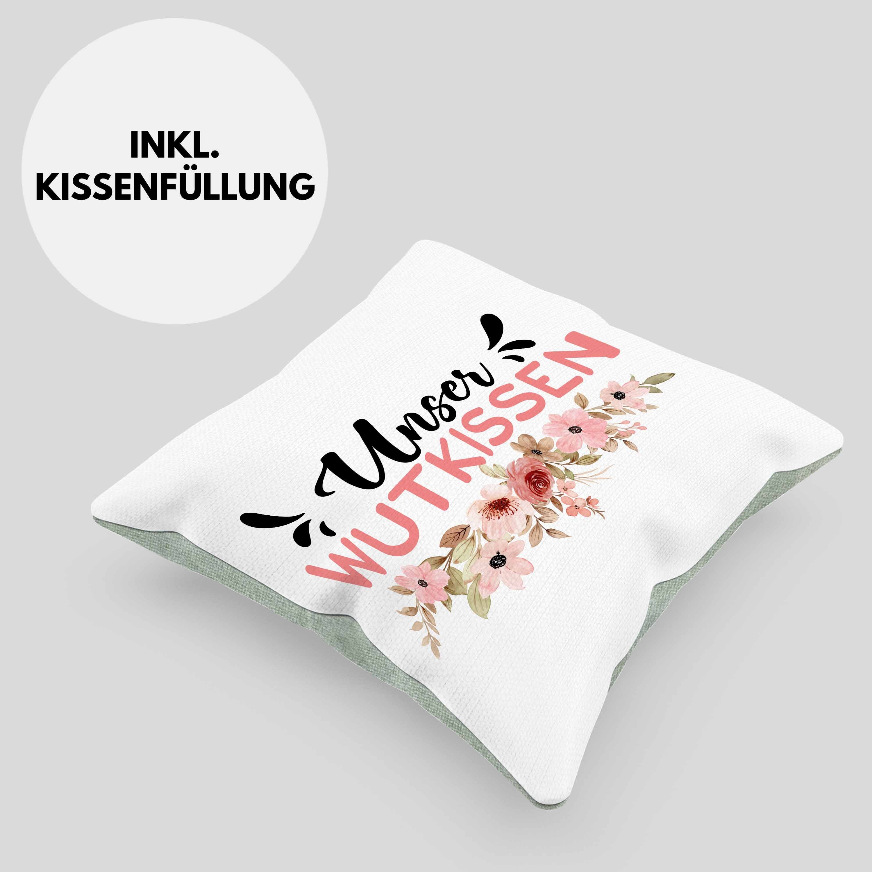 Wutkissen Spruch Füllung Geschenk Dekokissen mit - Trendation 40x40 Dekokissen Grün Kissen Trendation Lustiger Wut-Kissen