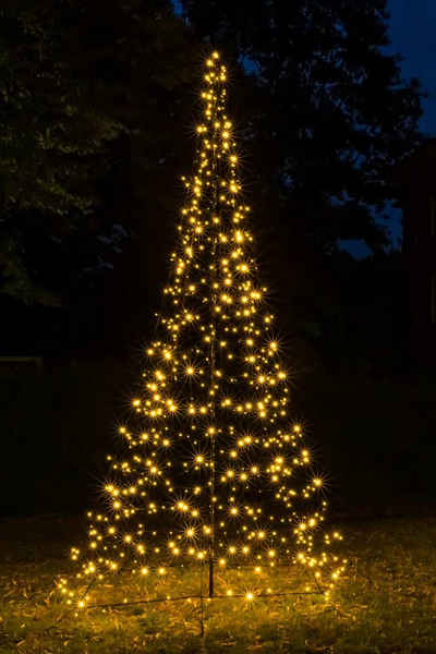 FHS LED-Baummantel Galaxy, 300-flammig, Weihnachtsbaum 2m Mast 300 LED 20% blinkend Lichterkette Außen