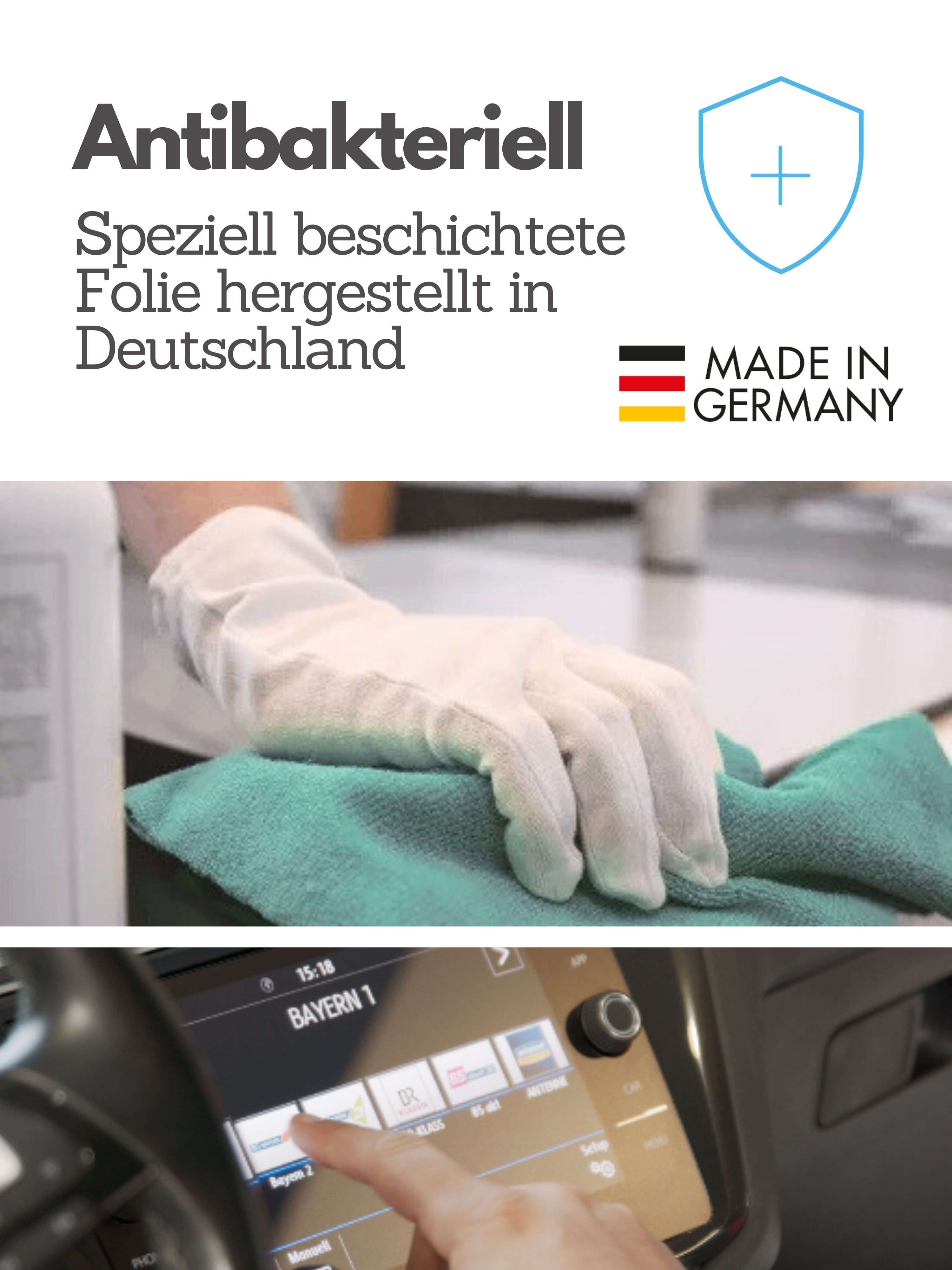 DISSKIN Displayschutzfolie Displayschutzfolie VW Golf 8/Passat/Tiguan/ID.4/ID.5 12,9" ab 2024 für Navigationsgerät / Entertainment System, 1 Stück, Anti-Fingerabdruck