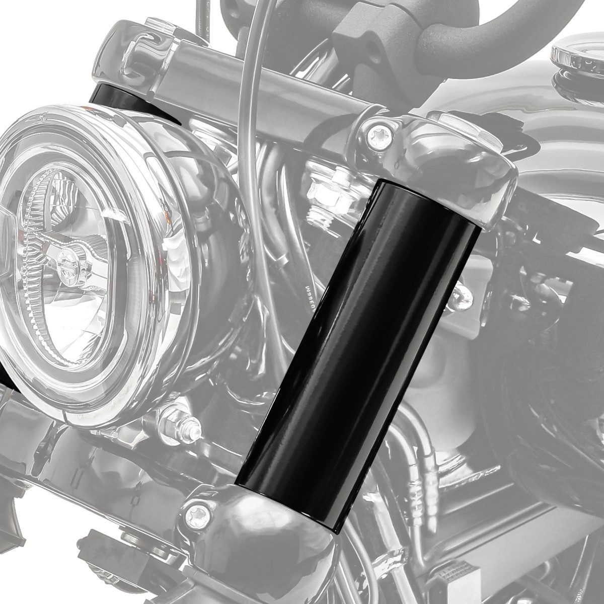 Lumitecs Halter Set: LED Lenkerblinker + Gabelcover passend für Harley Davidson Street