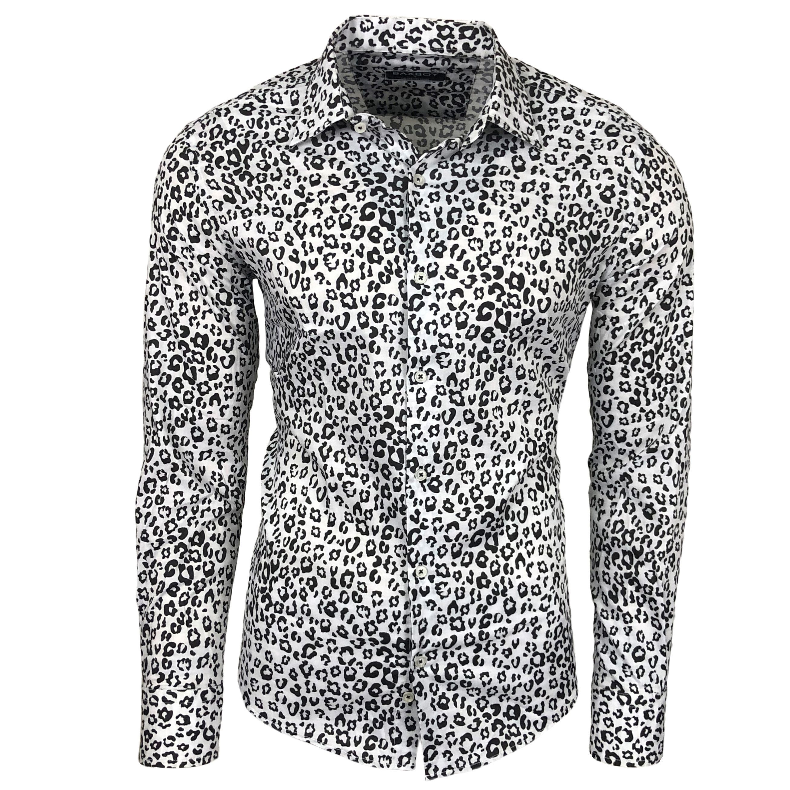 Baxboy Langarmhemd Baxboy Herren Hemd Freizeitshemd Langarm Blumen Casual S günstig online kaufen