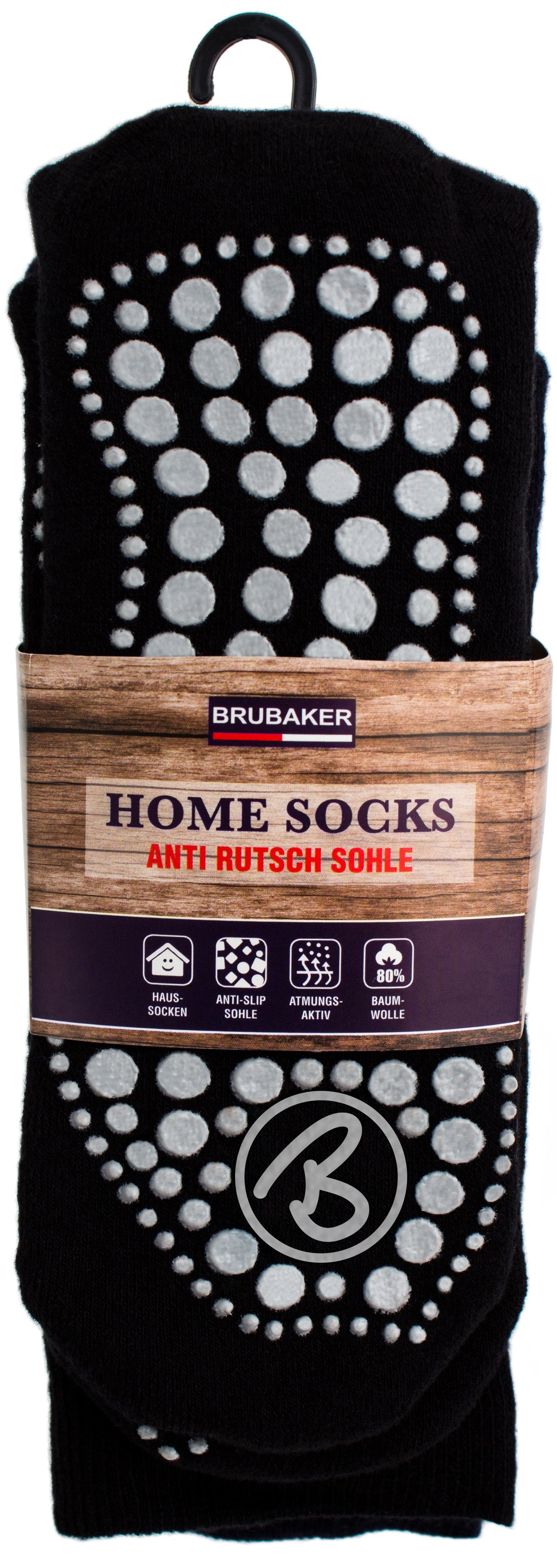 BRUBAKER ABS-Socken Unisex Haussocken (4-Paar, Baumwolle) Anti Rutsch Socken für Damen und Herren – Bild 5 von 5