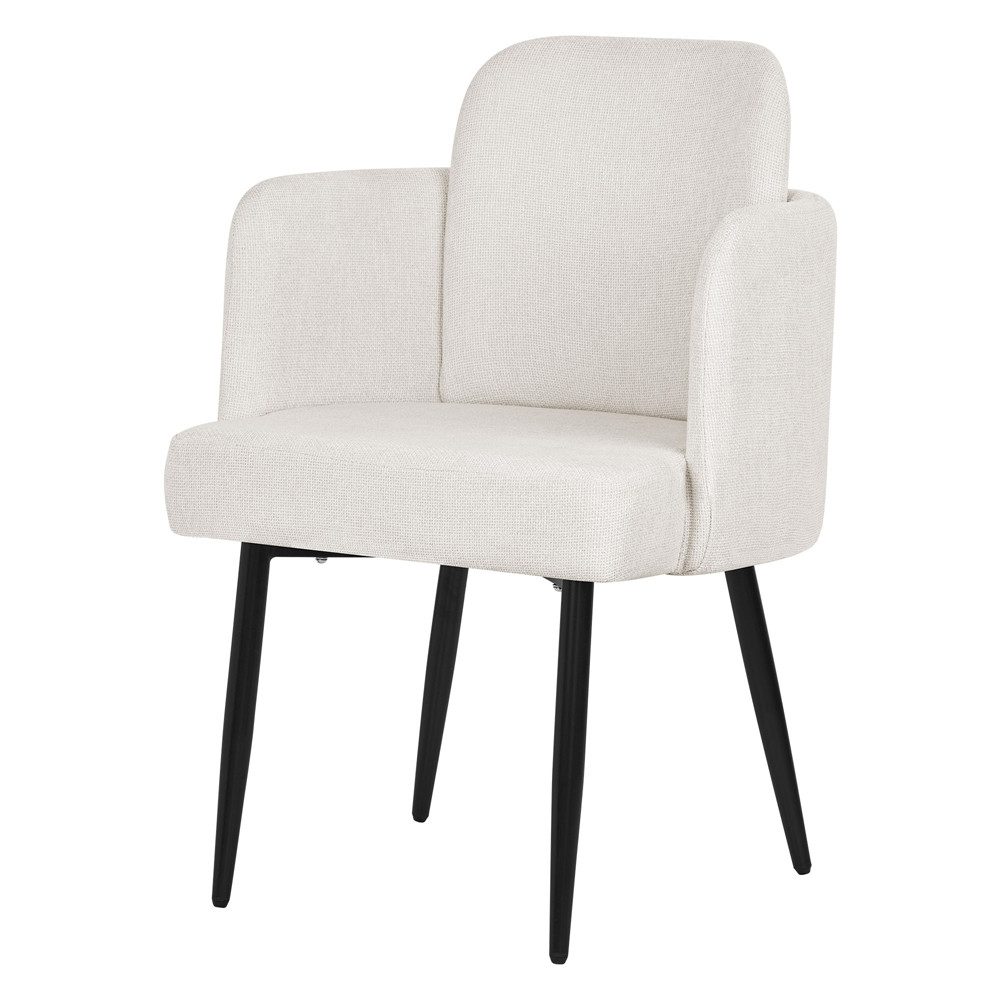 ML-DESIGN Polsterstuhl Esszimmerstühle mit Armlehne & Rückenlehne Ergonomische moderne Design (1 St), Armlehnstuhl mit Metallbeine Beige Lounge Sessel Stuhl bis 120kg