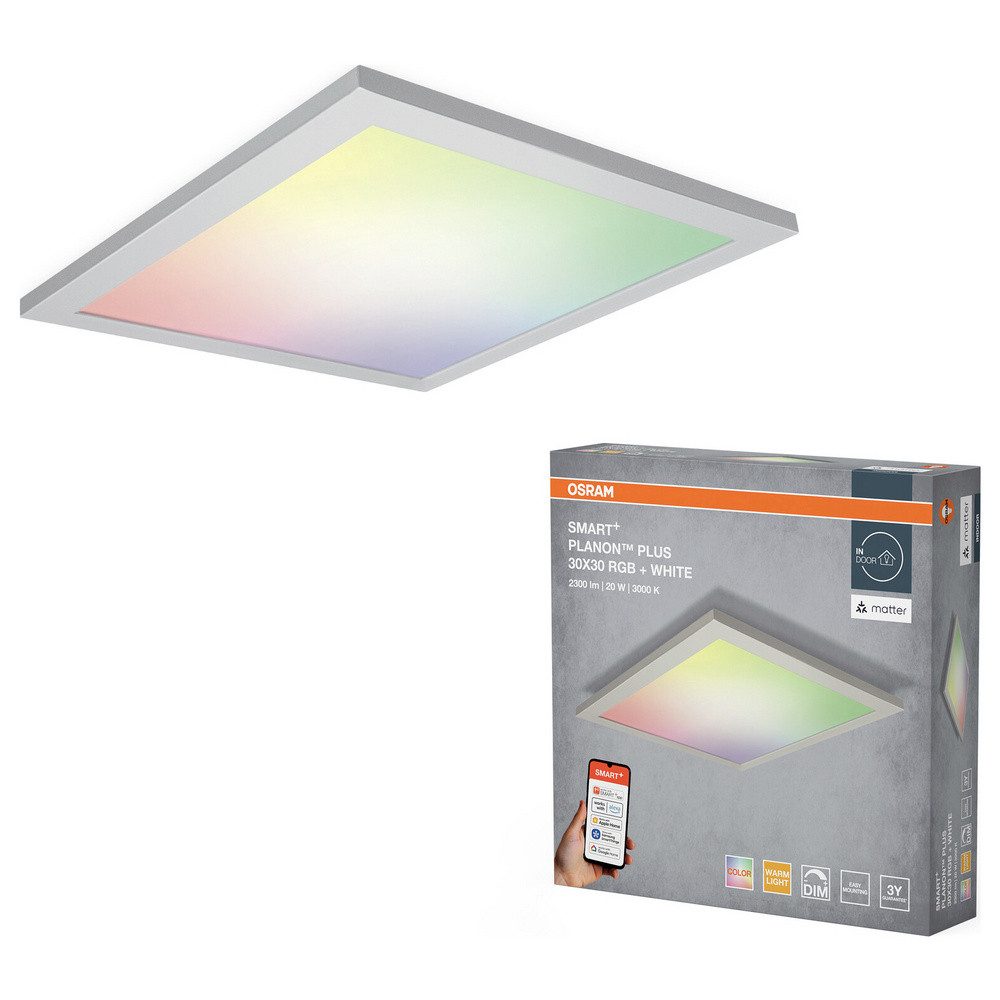 Osram OSRAM Smart+ LED-Panel LED fest eingebaut 20 W Warmweiß bis Tageslich Smarte Lampe