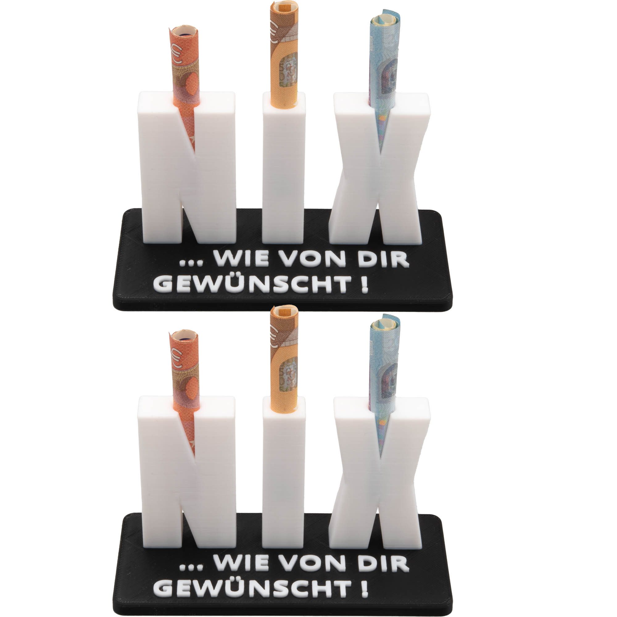 TSB Werk Geschenkbox 2x Geldgeschenk NIX Nichts Geschenk Geburtstag, Geschenkidee, Geldscheingeschenk