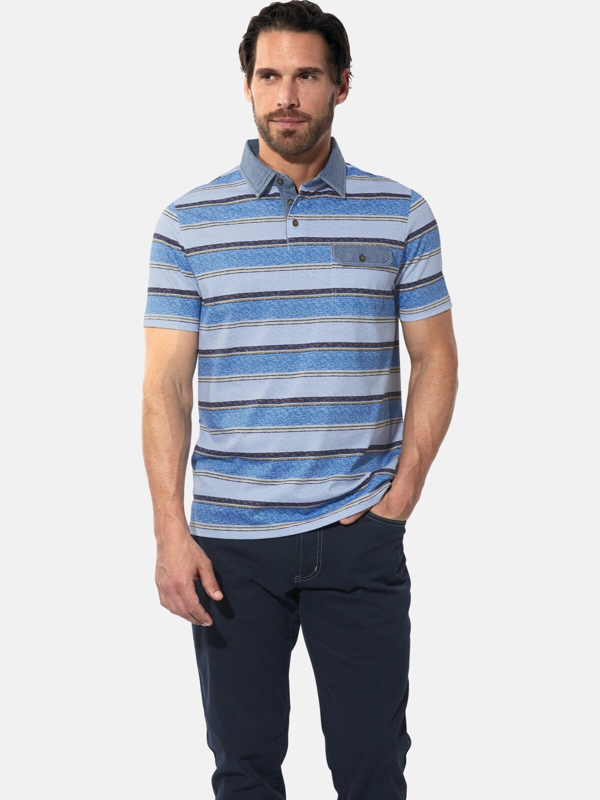 Babista Poloshirt INVAR mit Jeans-Details günstig online kaufen