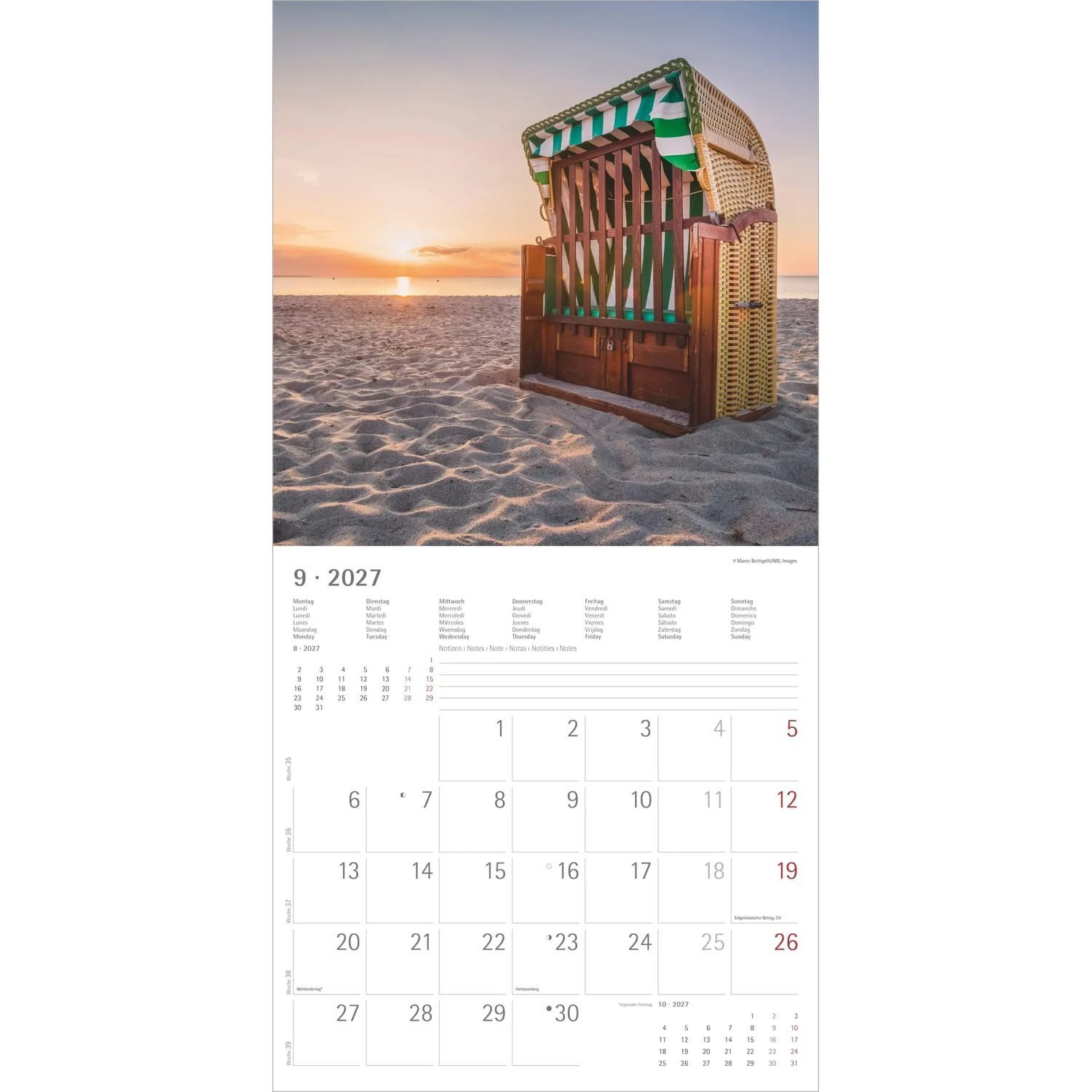 NEUMANN Wandkalender Seeblicke 2027