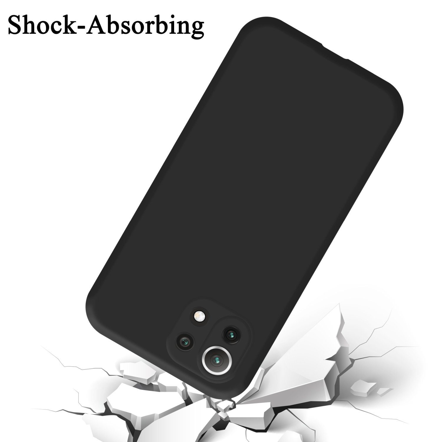 Cadorabo Handyhülle für Xiaomi Mi 11 LITE (4G / 5G) / 11 LITE NE Hülle Xiaomi Mi 11 LITE (4G / 5G) / 11 LITE NE, Flexible Hülle TPU Silikon Schutzhülle Back Cover Case